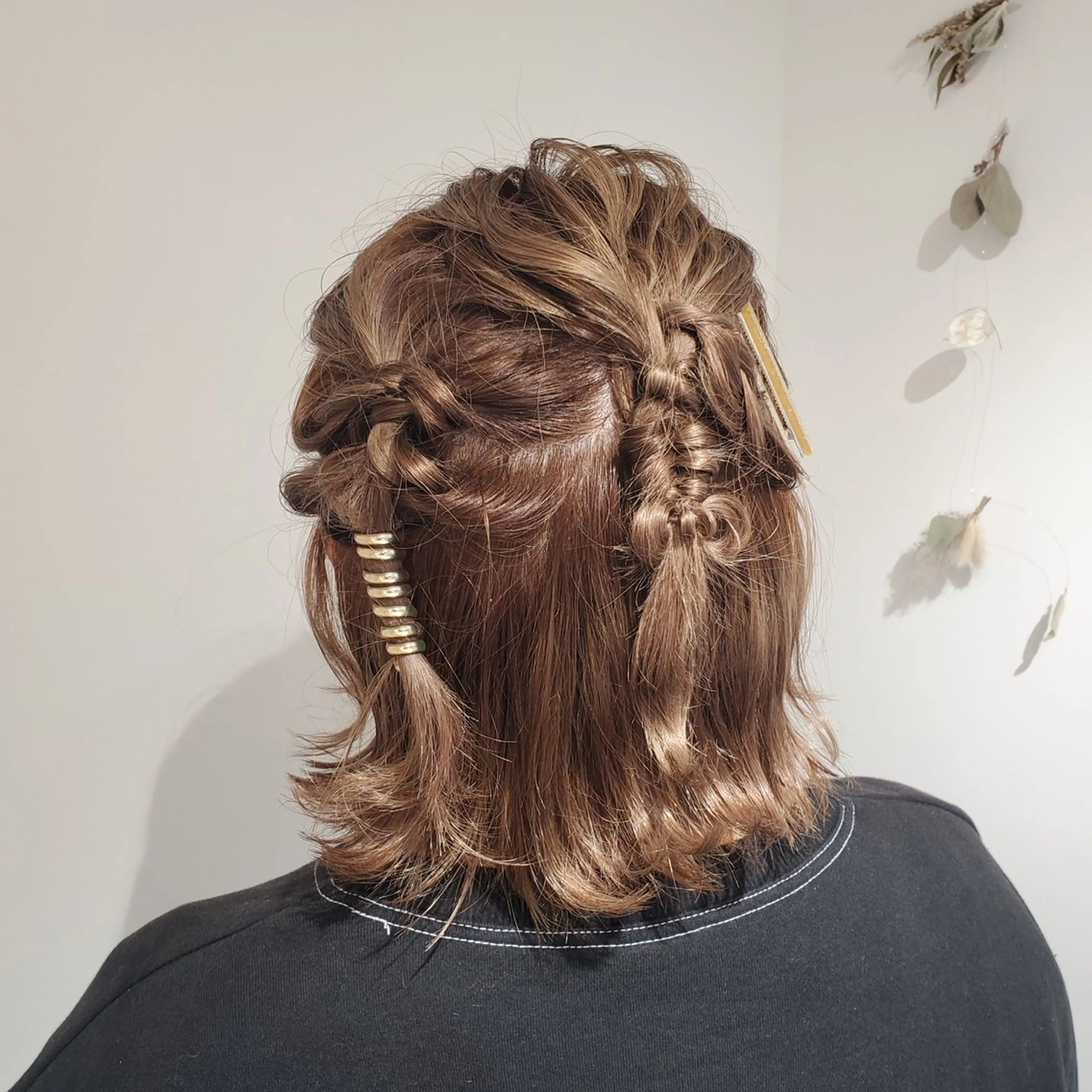 ショート ヘアアレンジ ヘアセット パーソナルカラー 診断🍀マリンのヘアスタイル