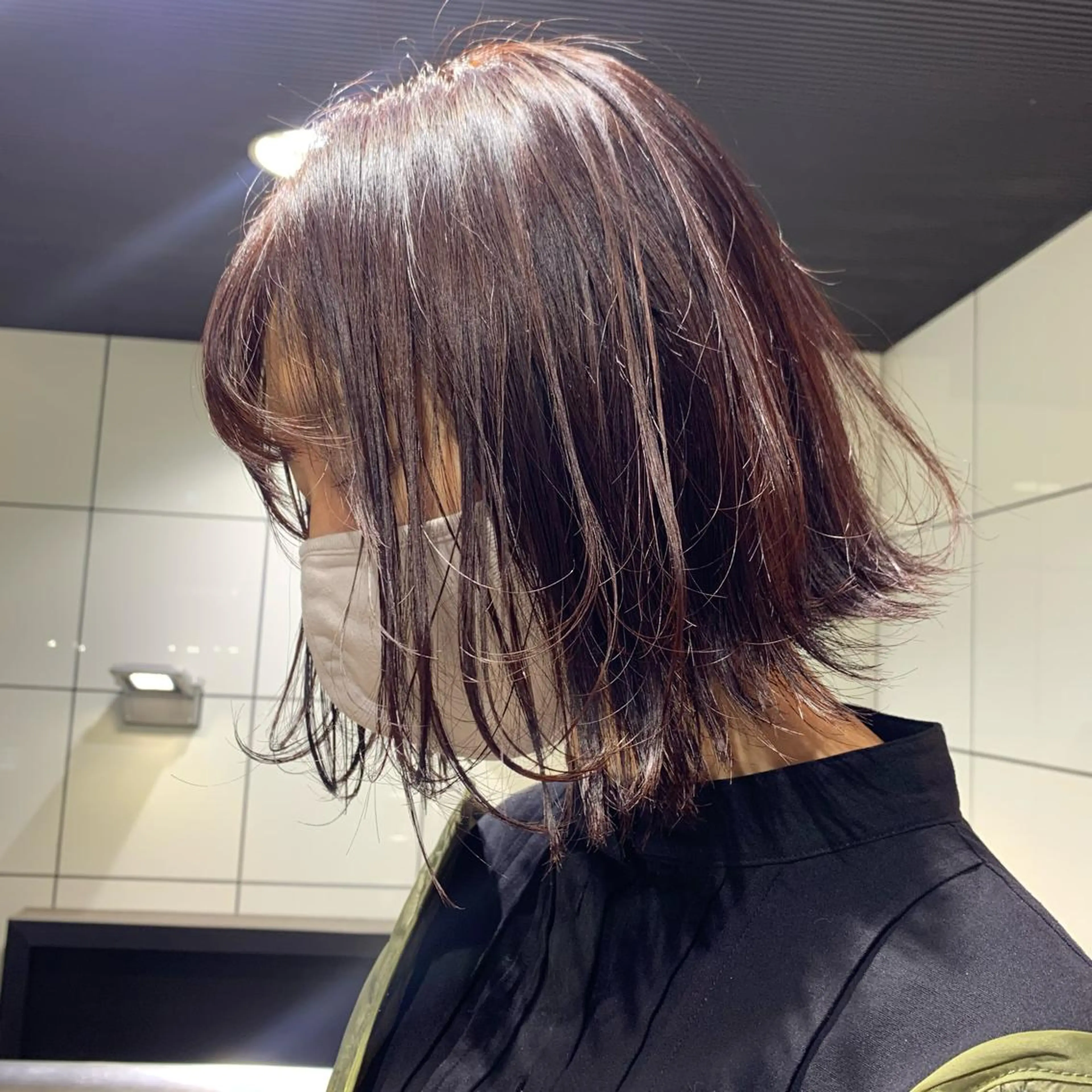 ミディアム カラー オレンジ ヘアカラー 韓国ヘア🦋 MIYUのヘアスタイル