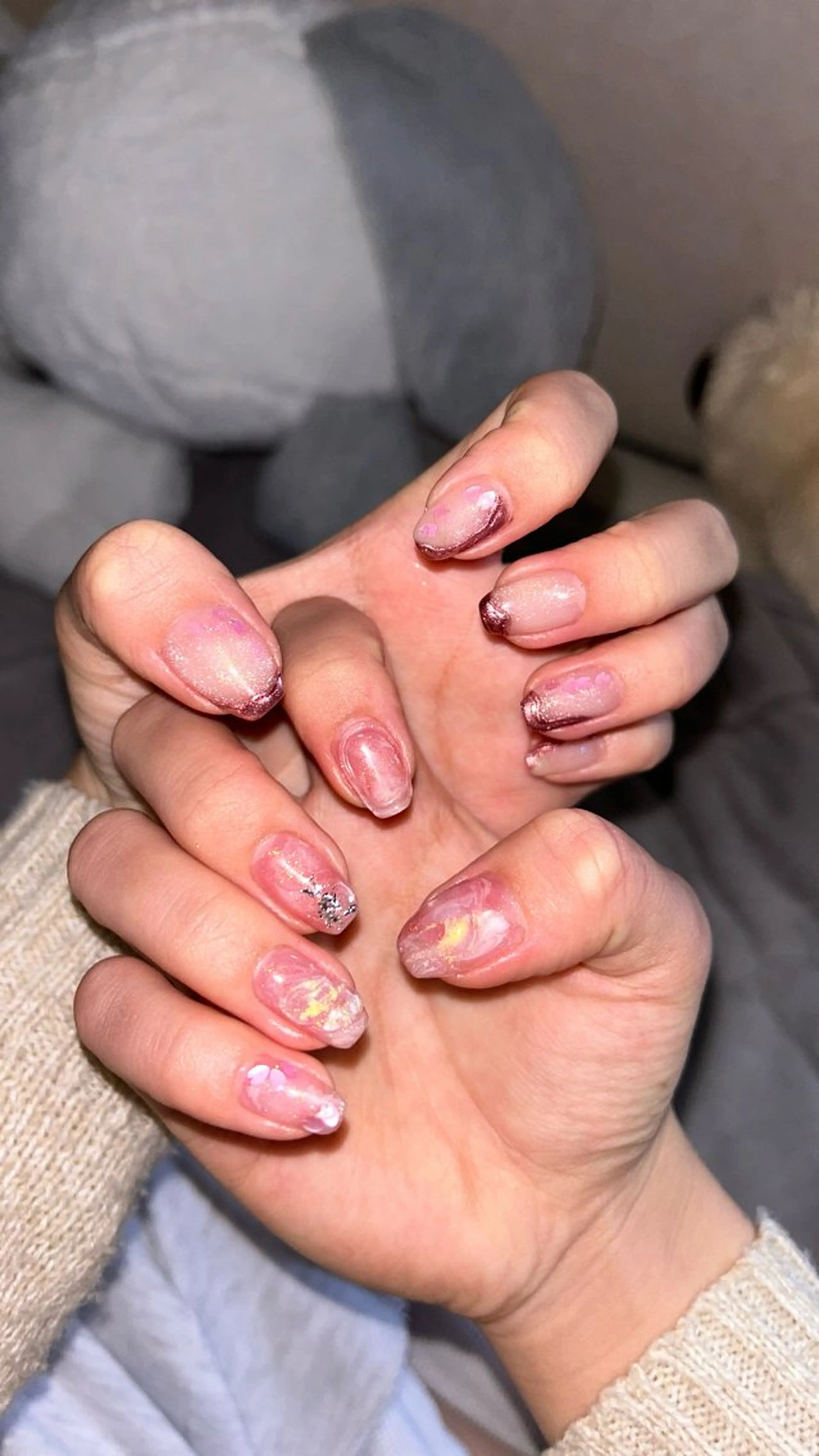 ネイル ニュアンスネイル 春ネイル ハンドネイル Lily Nailのネイルデザイン