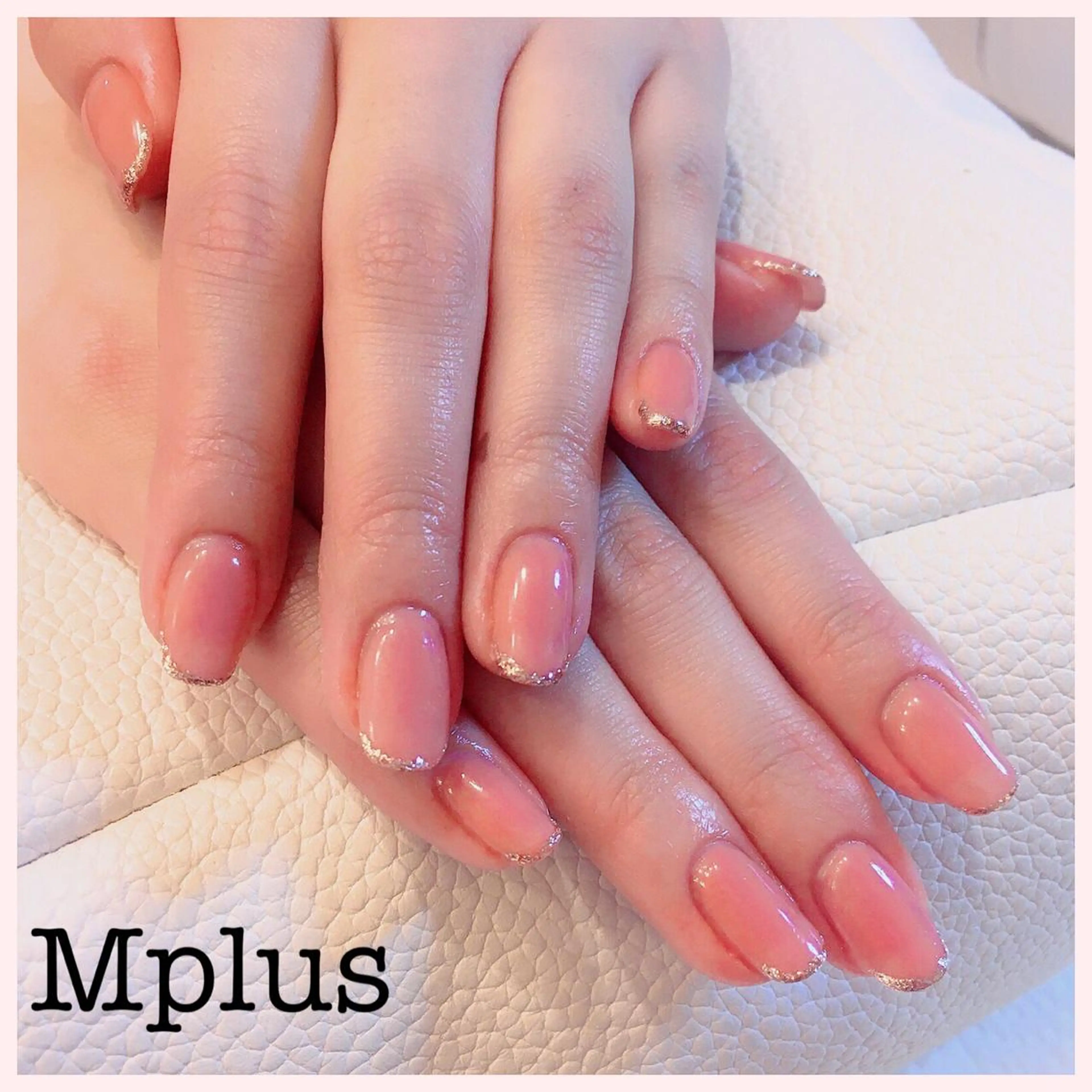 ネイル ゴールド ピンク Mplus miyukiのネイルデザイン
