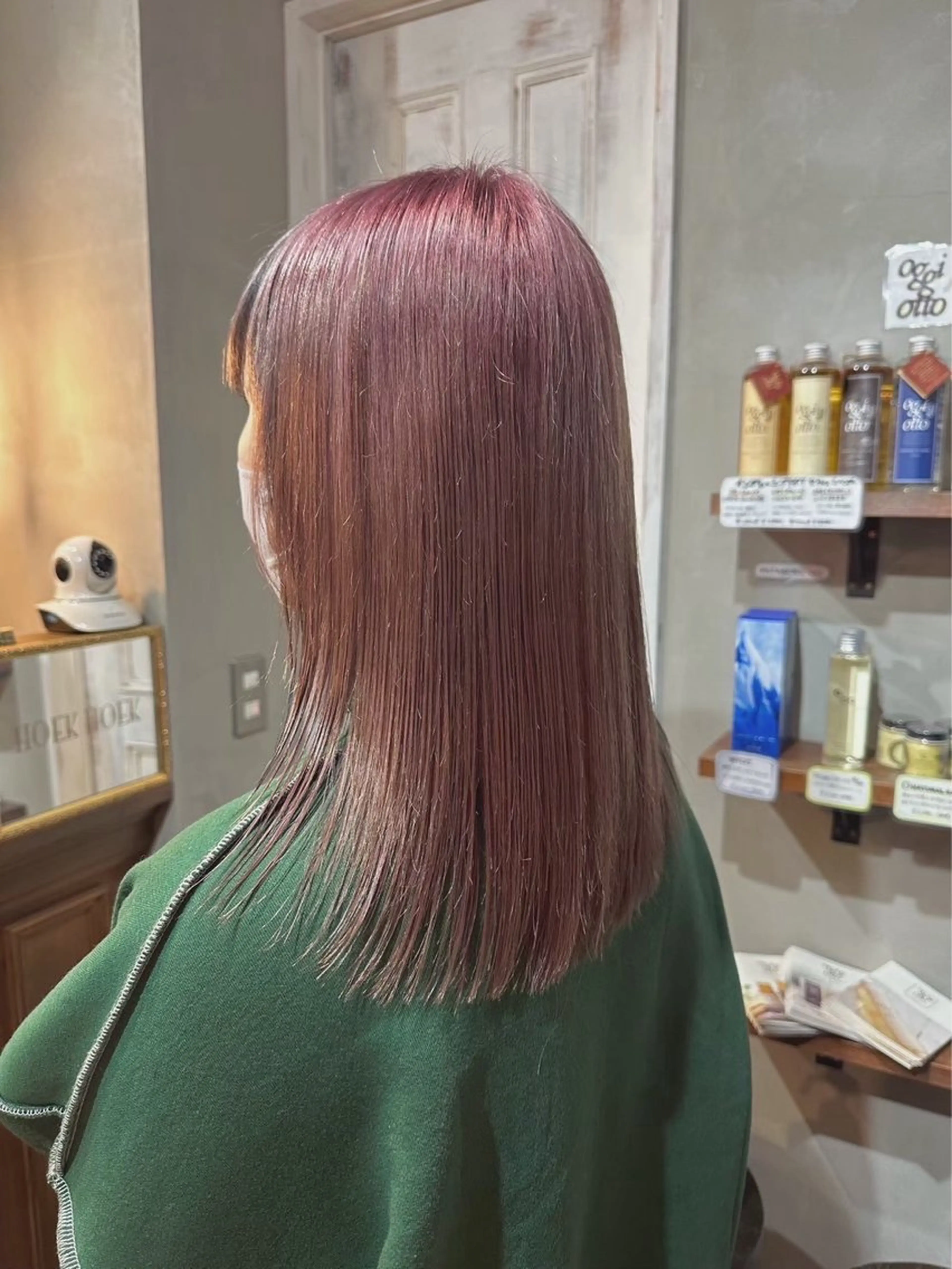 ロング カラー ベージュカラー ピンクカラー ピンクベージュ ヘアカラー saya 🧸 カット/縮毛矯正のヘアスタイル