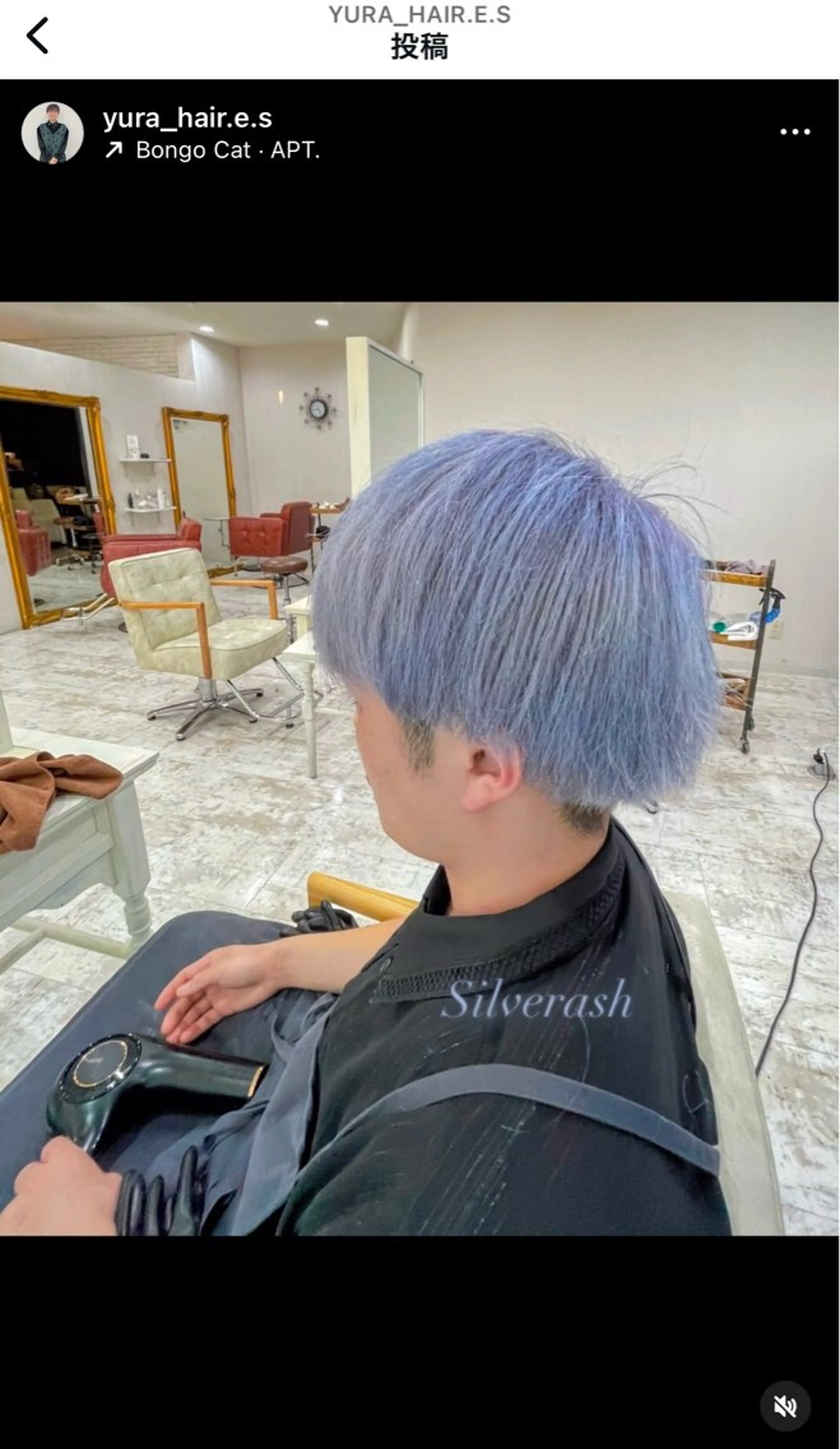 ショート カラー アッシュ ブリーチ ホワイトアッシュ Esprit de Solidarite所属・川瀬 夢来のヘアスタイル