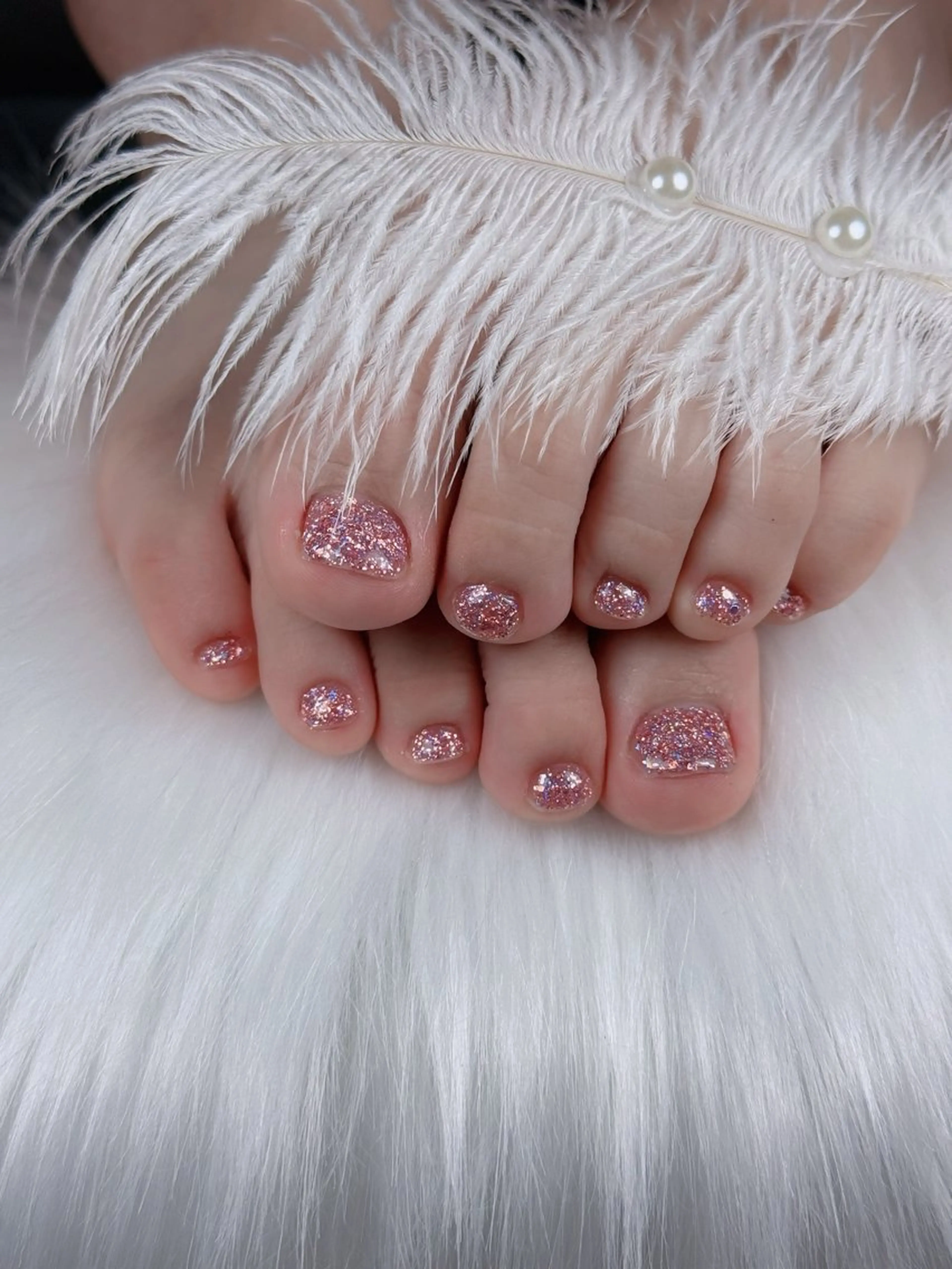 ネイル オーロラネイル チークネイル フットネイル フレンチネイル 韓国ネイル フットネイル Lumi Nailのネイルデザイン