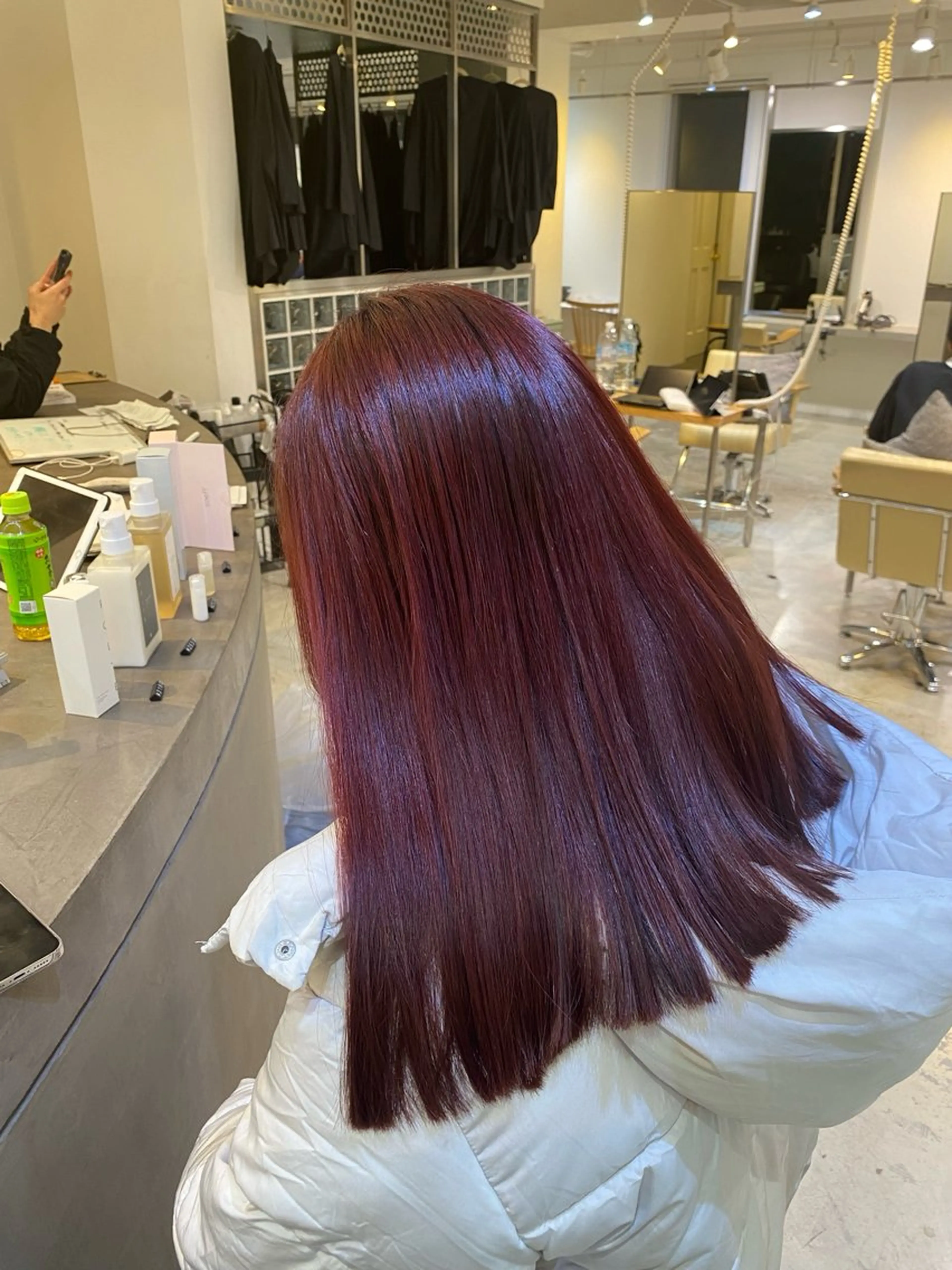 セミロング ヘアカラー FILMS haru 暖色カラーのヘアスタイル