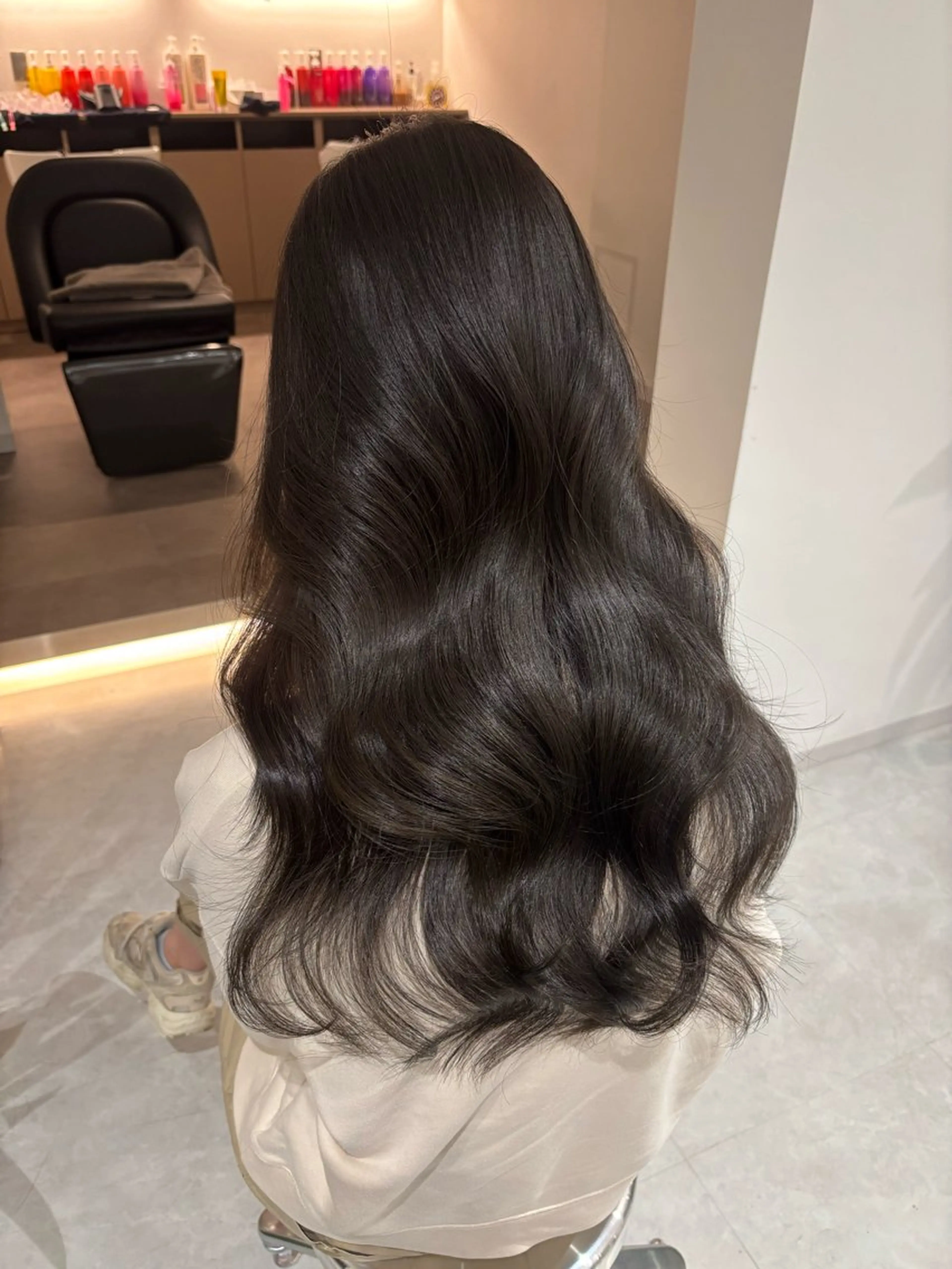 ロング カラー ベージュカラー ブリーチ ブラウンカラー ケアブリーチ カシス カット ヘアカラー トリートメント 艶感×抜け感hair /ReLit 正源のヘアスタイル