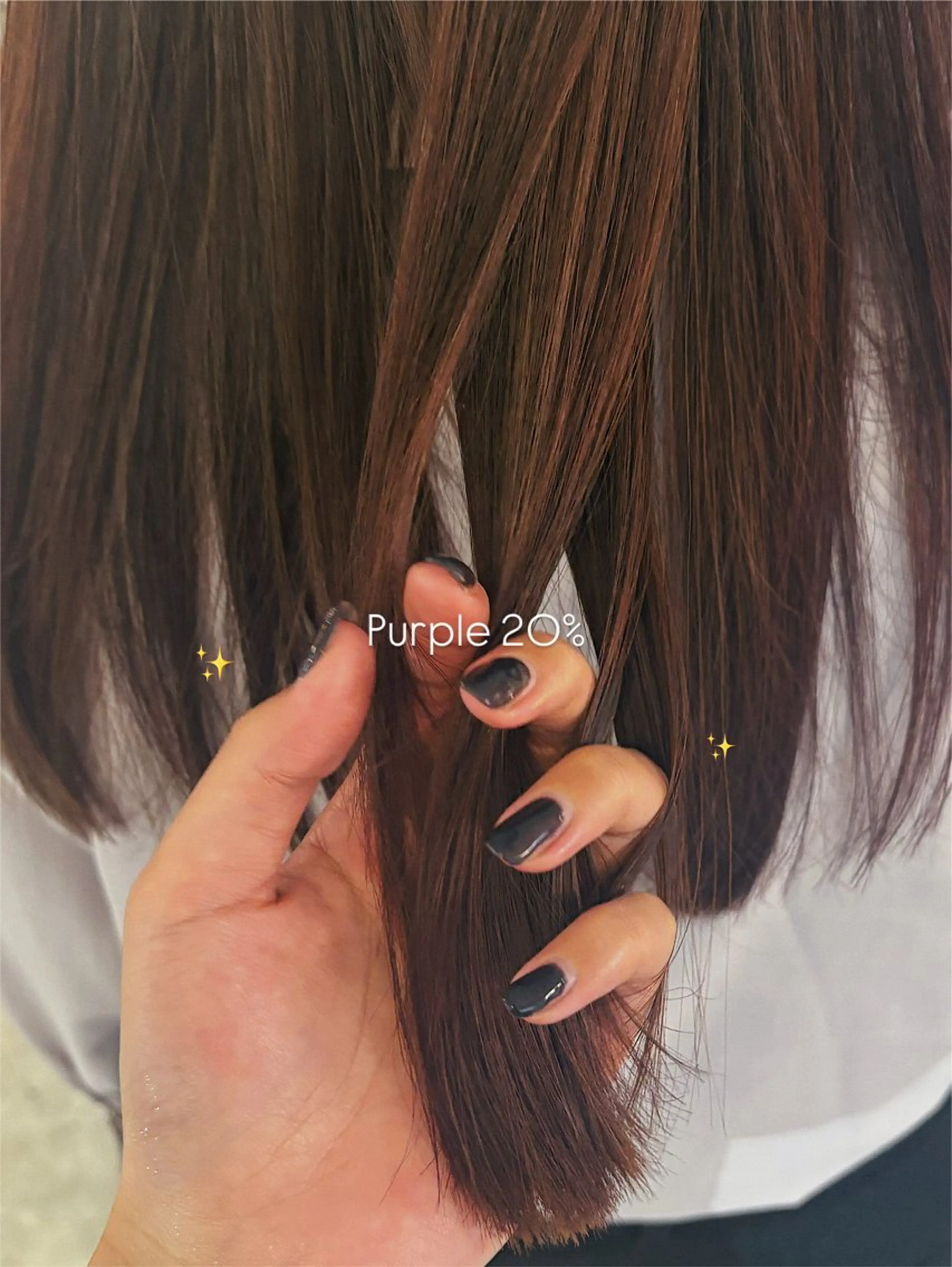 セミロング カラー オト/レイヤー/ 暖色カラーのヘアスタイル