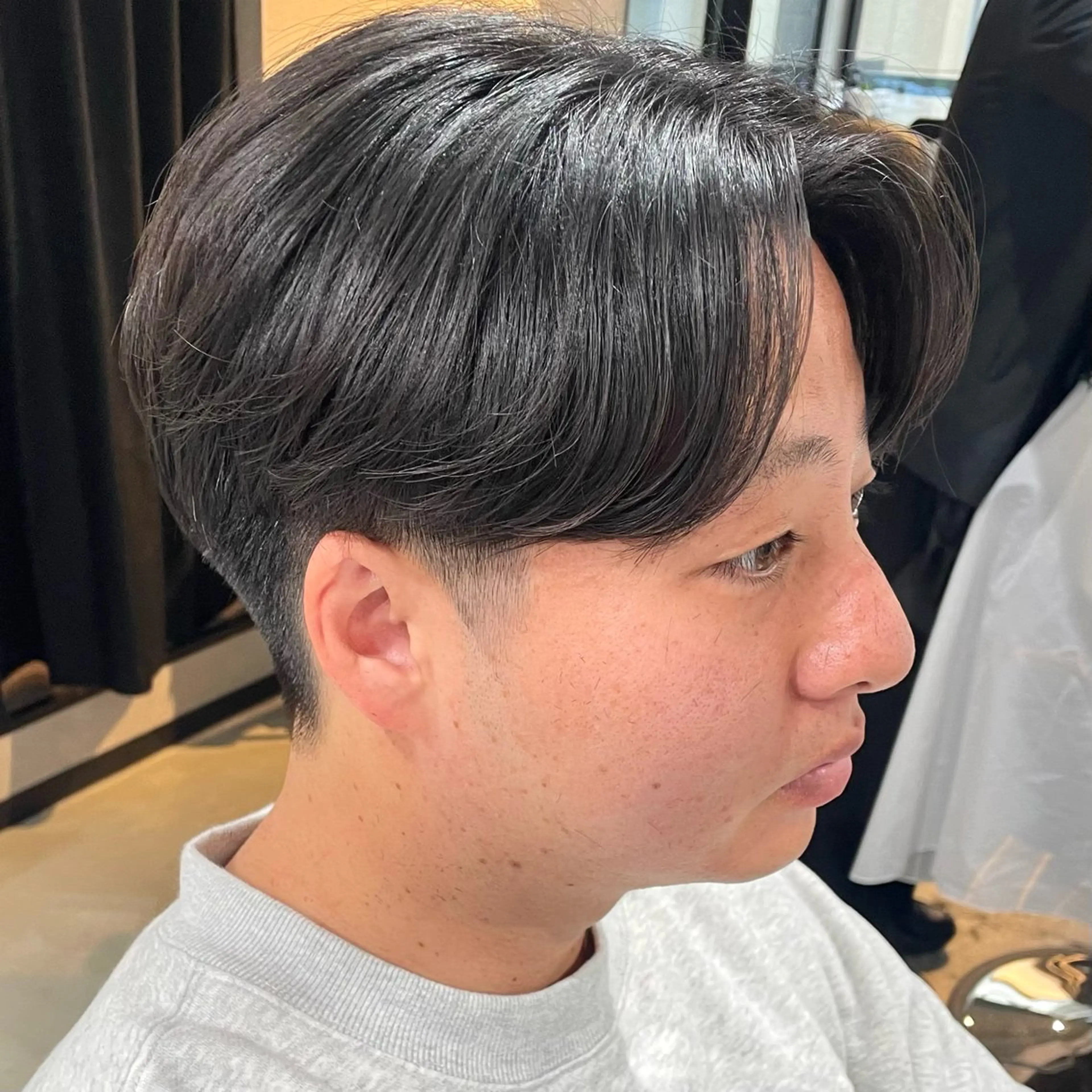 ショート メンズ 曲がる縮毛矯正 心斎橋/本町　あつやのヘアスタイル