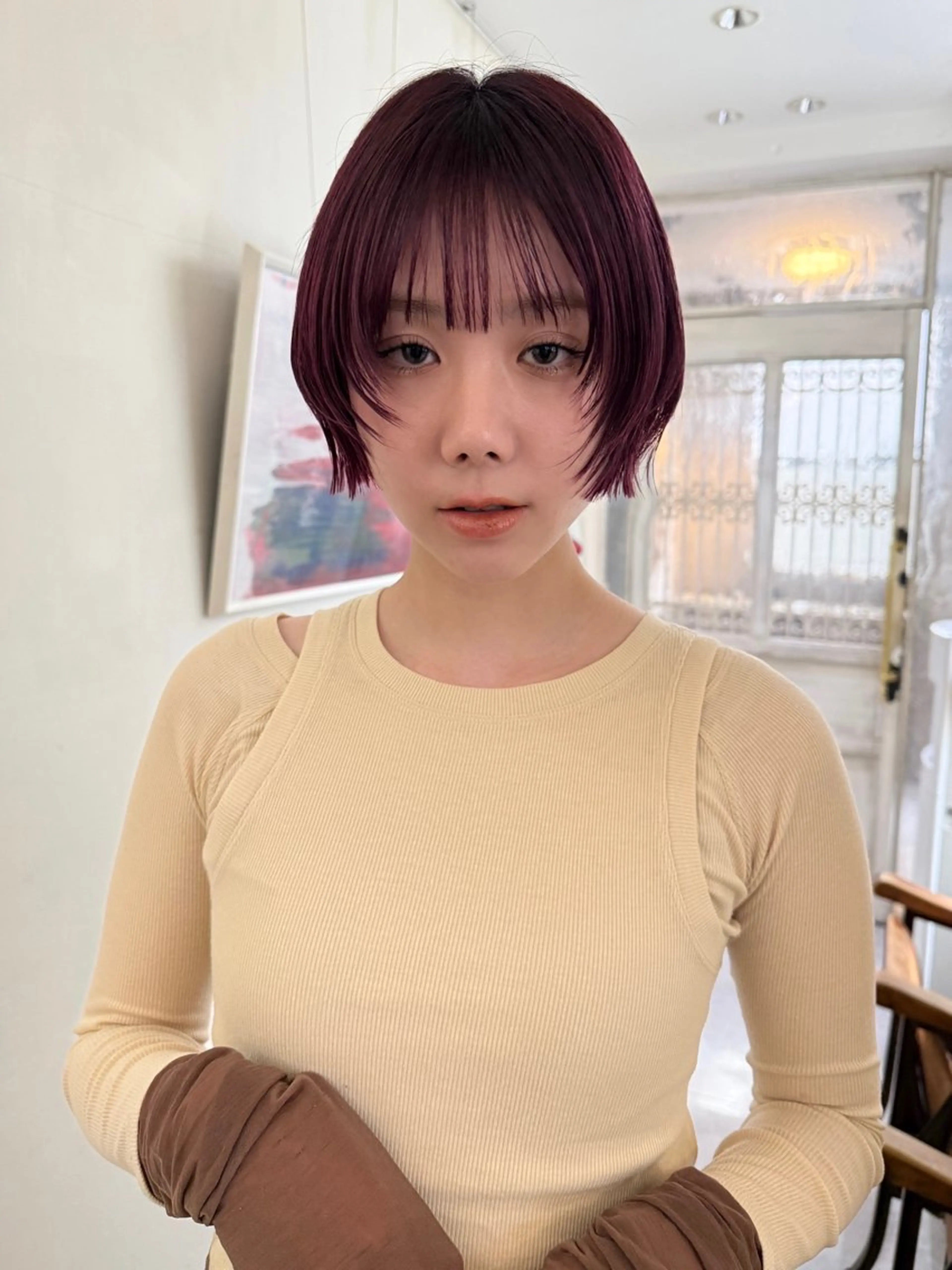 ショート カラー カット ヘアカラー MINXharajuku所属・ボブ/レイヤー MINX伊藤なず菜のヘアスタイル