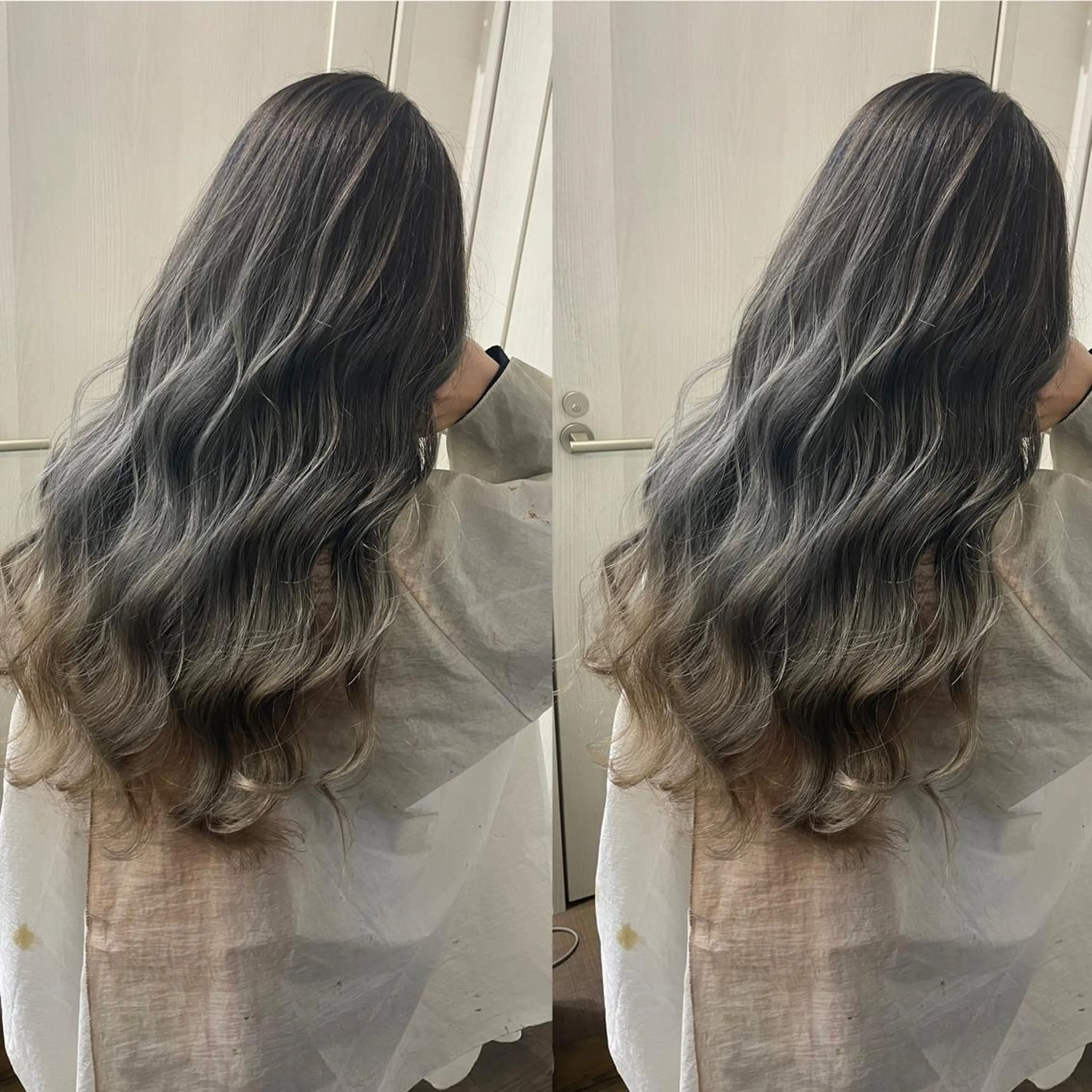 ミディアム カラー ヒカ/外国人風 デザインカラーのヘアスタイル