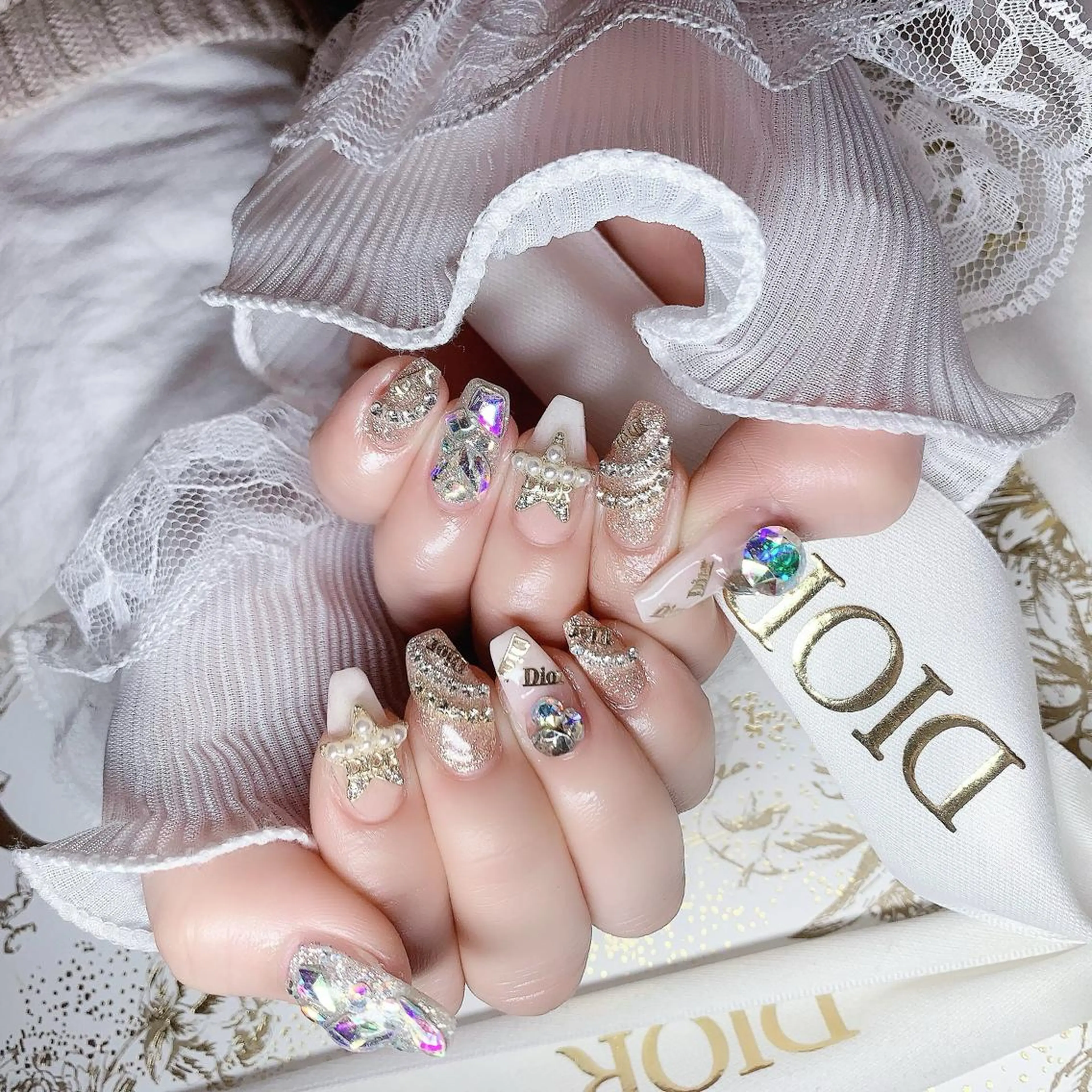 スカルプ#春ネイル#ニュアンスネイル#chanel #gucci #ysl #Dior