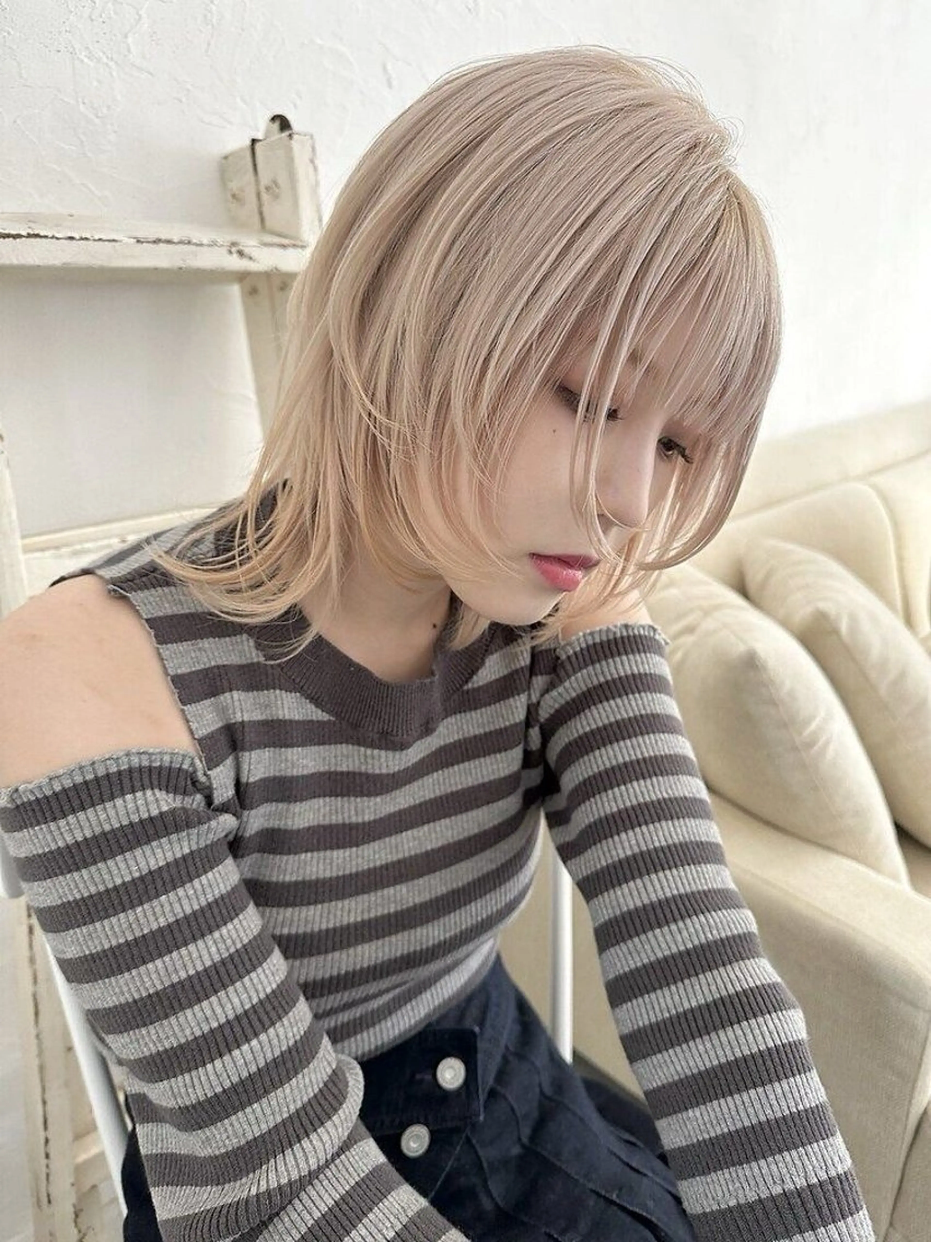 ミディアム 🖤ウルフ×ハイ トーン🖤KOYAのヘアスタイル