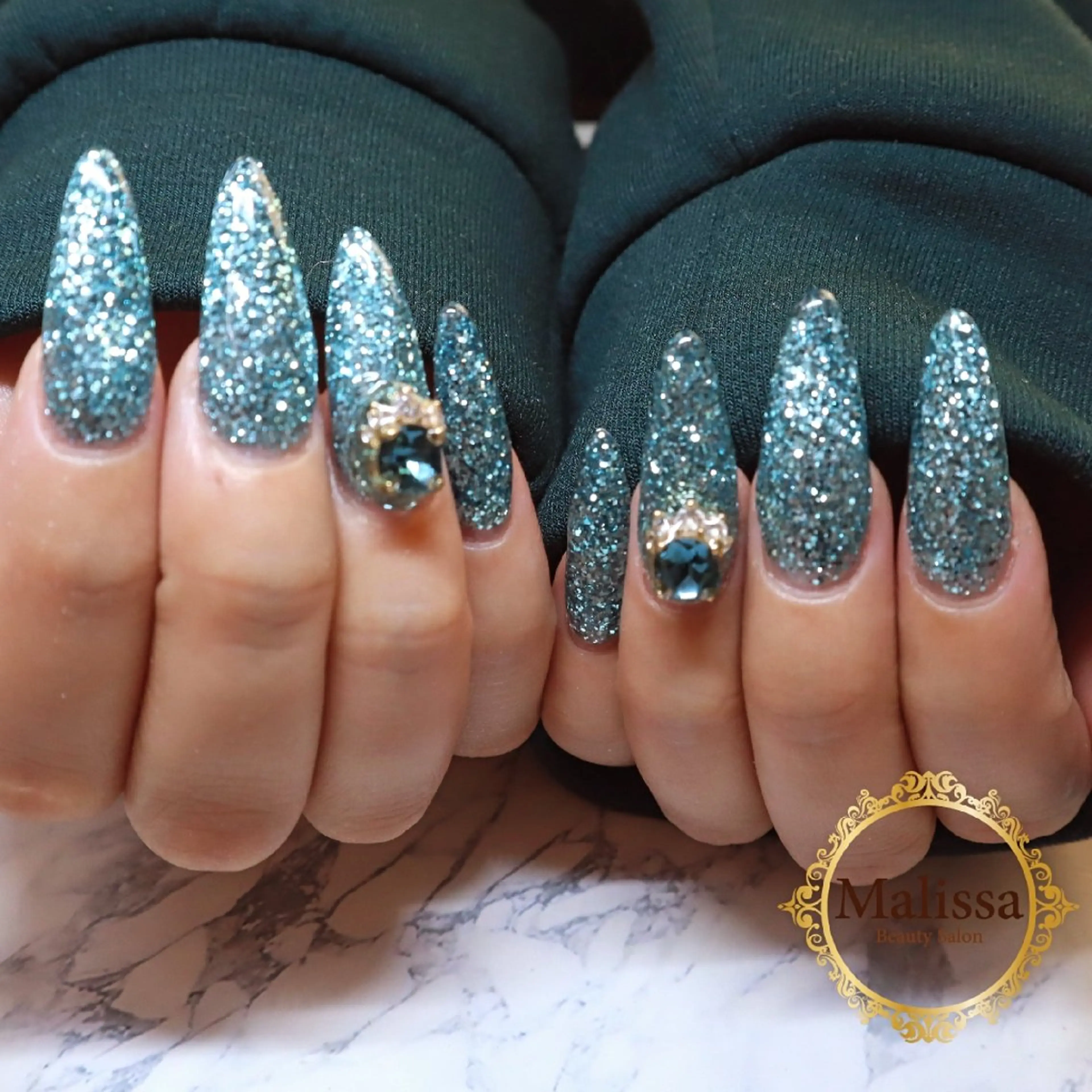 ネイル ジェルネイル キラキラネイル ラメ(グリッター) ワンカラーネイル スカルプネイル ハンドネイル Beauty Salon Malissa所属・Malissa　 スカルプ&深爪歓迎◎のネイルデザイン