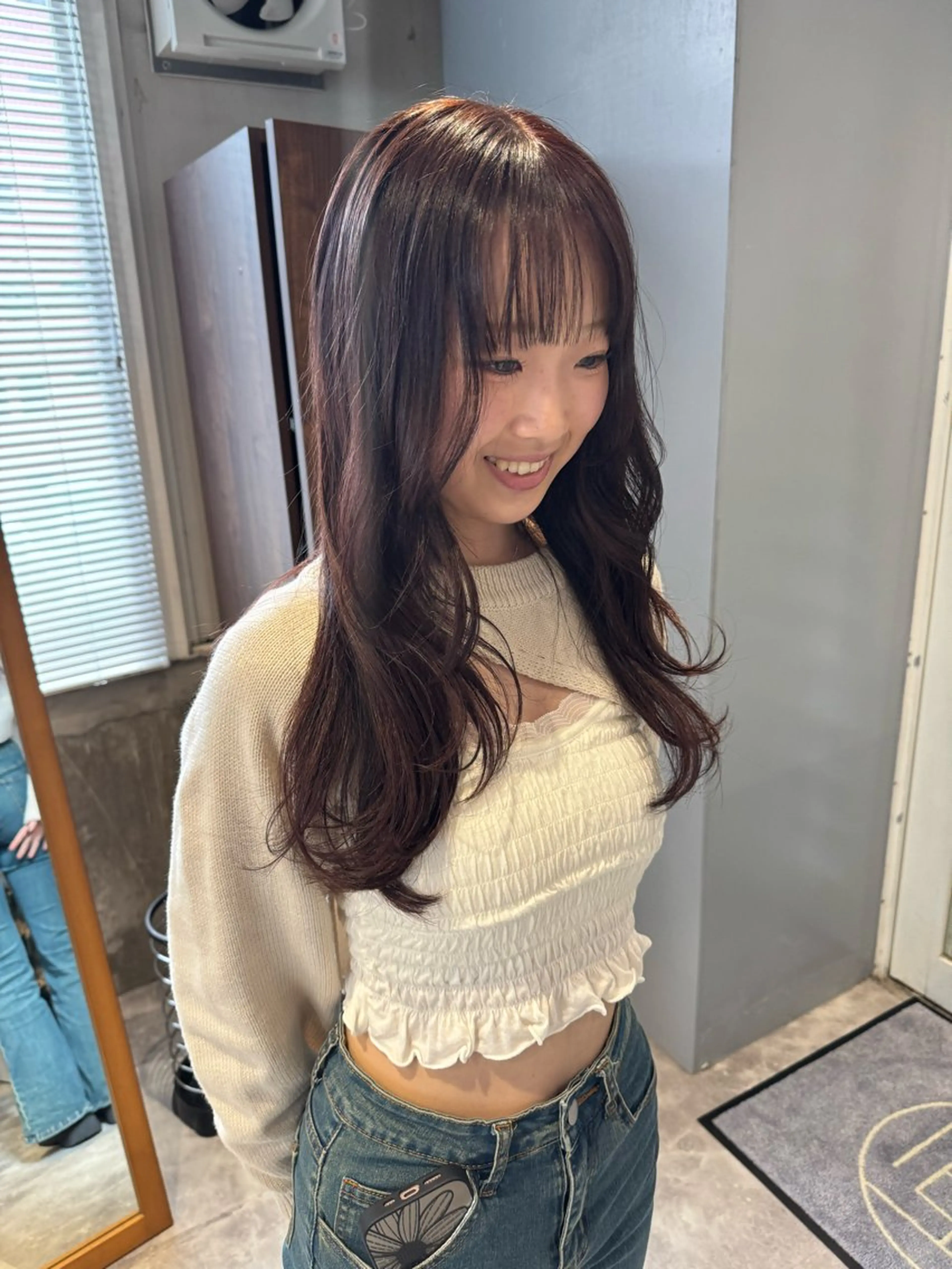 ロング カラー ピンクカラー パープルカラー トリートメント カット ヘアカラー トリートメント 画 kirikaのヘアスタイル