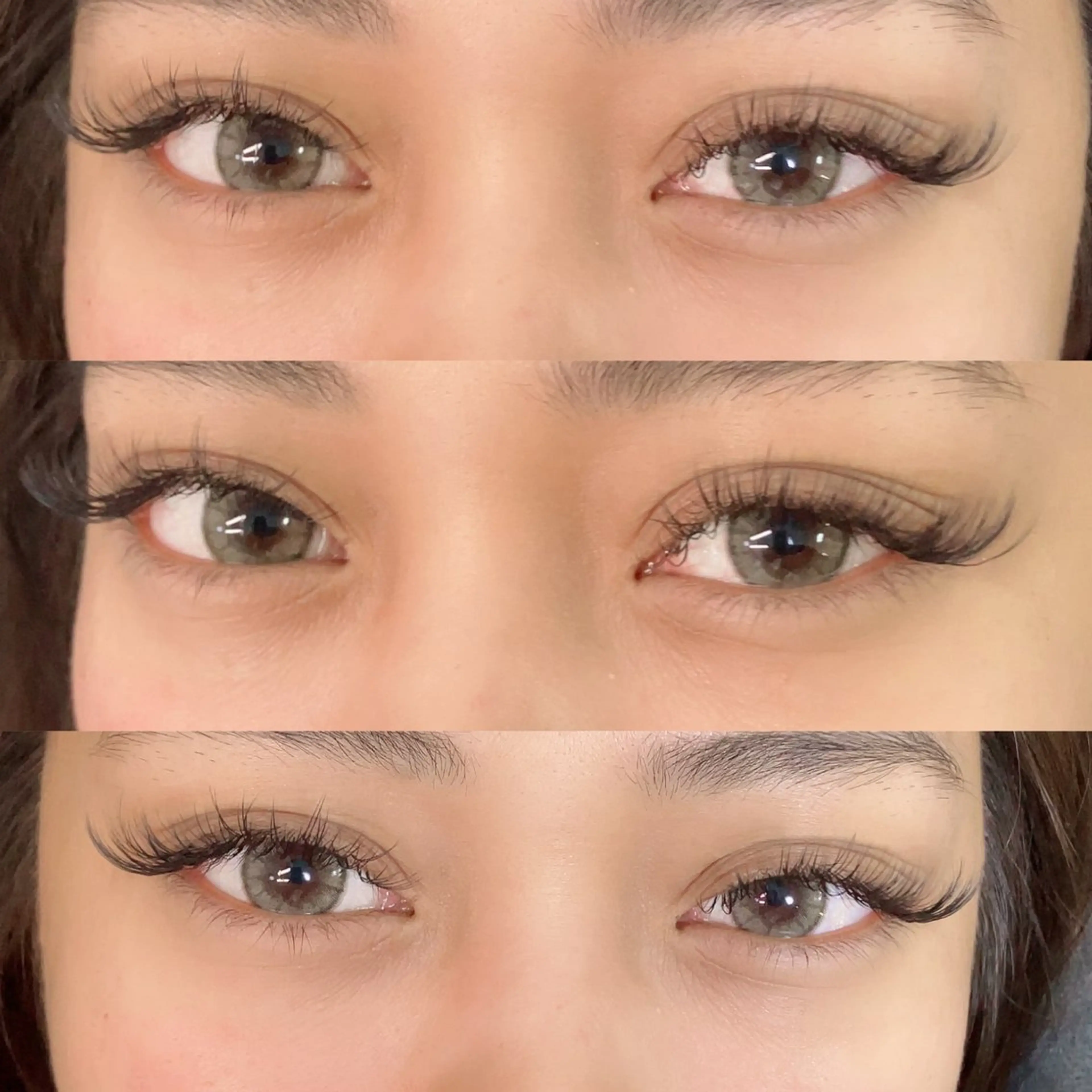 マツエク・マツパ 目尻長め ナチュラル ボリュームラッシュ linda lashesのマツエク・マツパデザイン