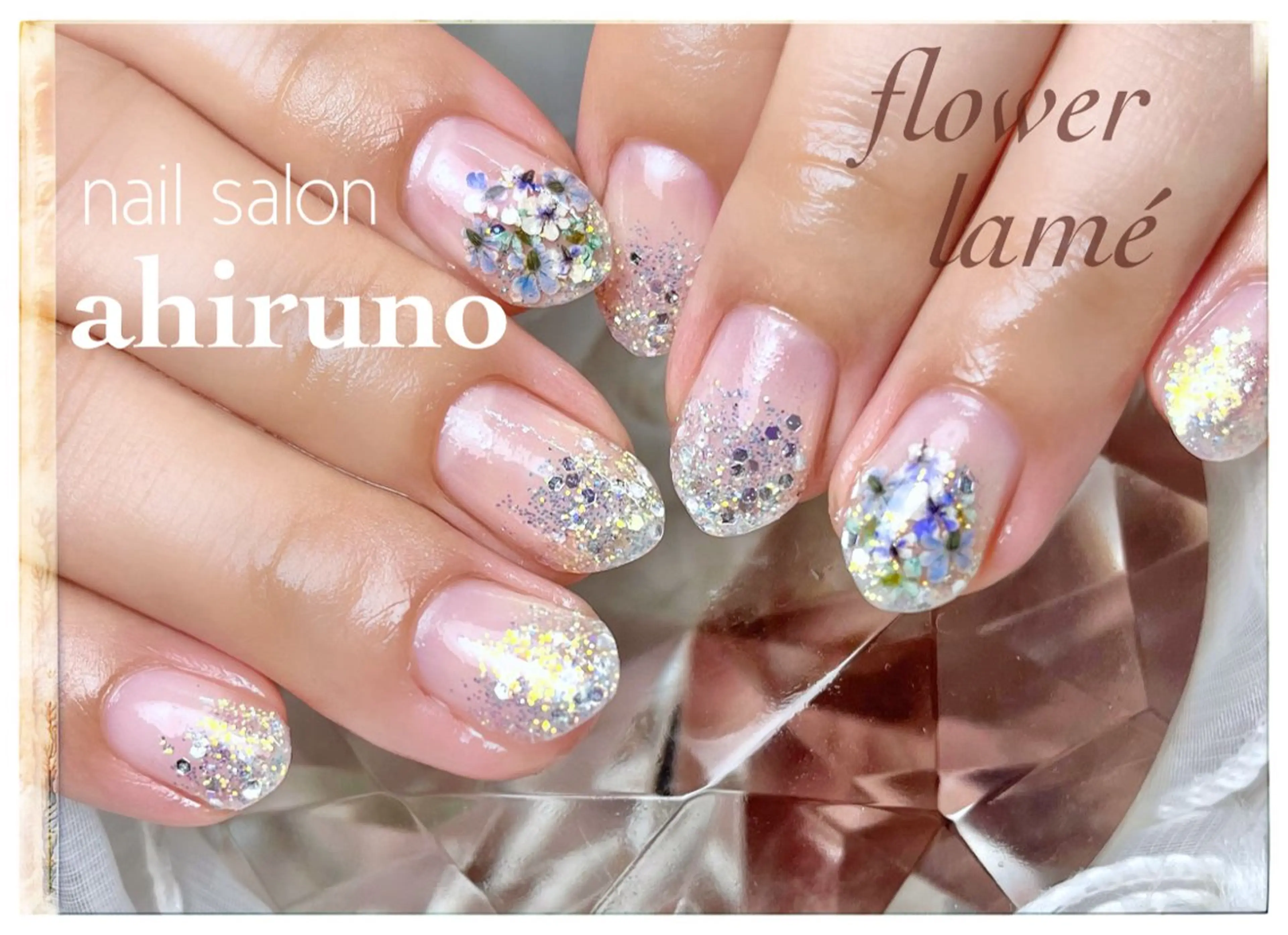 ネイル グラデーション ラメ(グリッター) ラメグラデーション ハンドネイル ａｈｉｒｕｎｏ ✿ ｙｕiのネイルデザイン