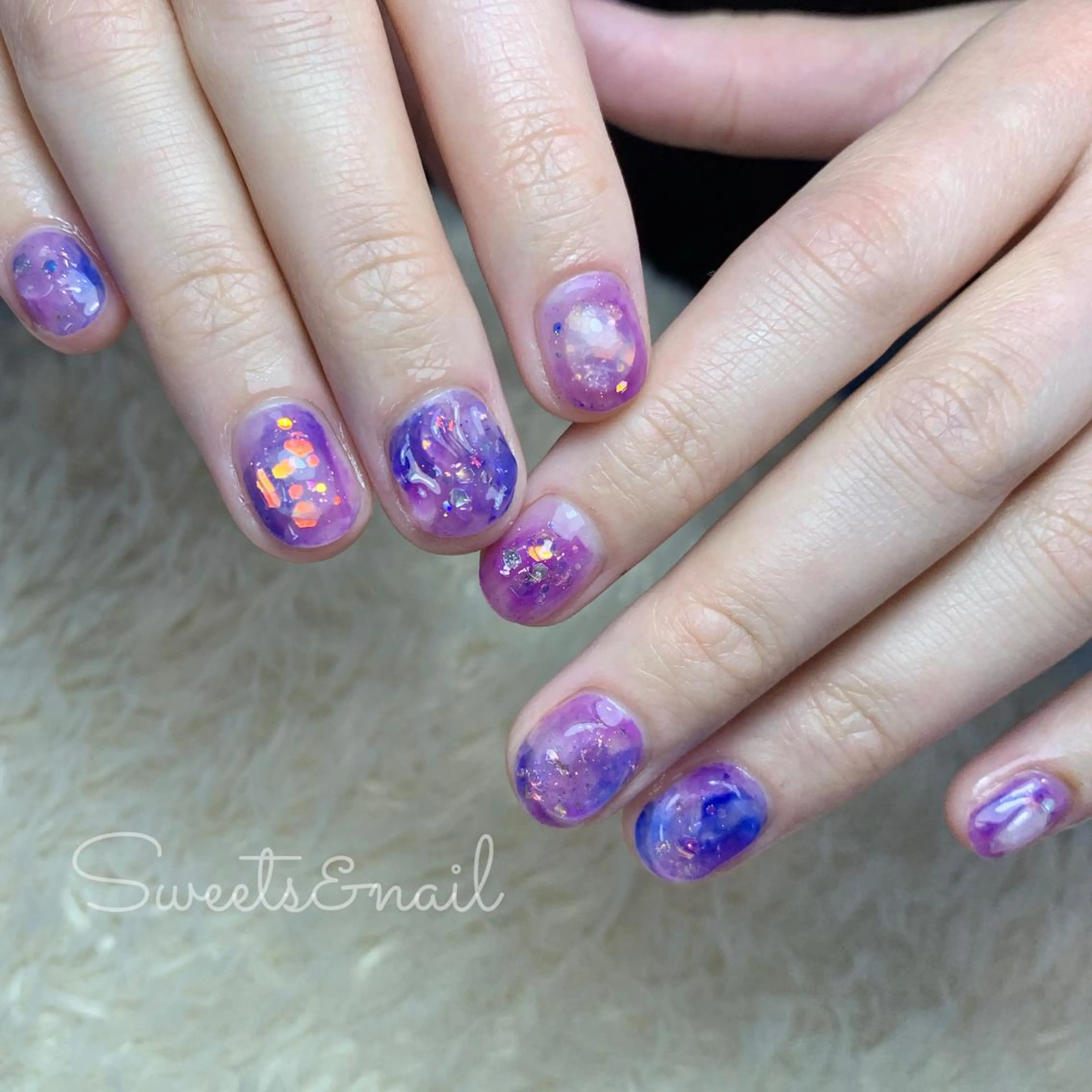 ネイル パープル Sweets &nailのネイルデザイン
