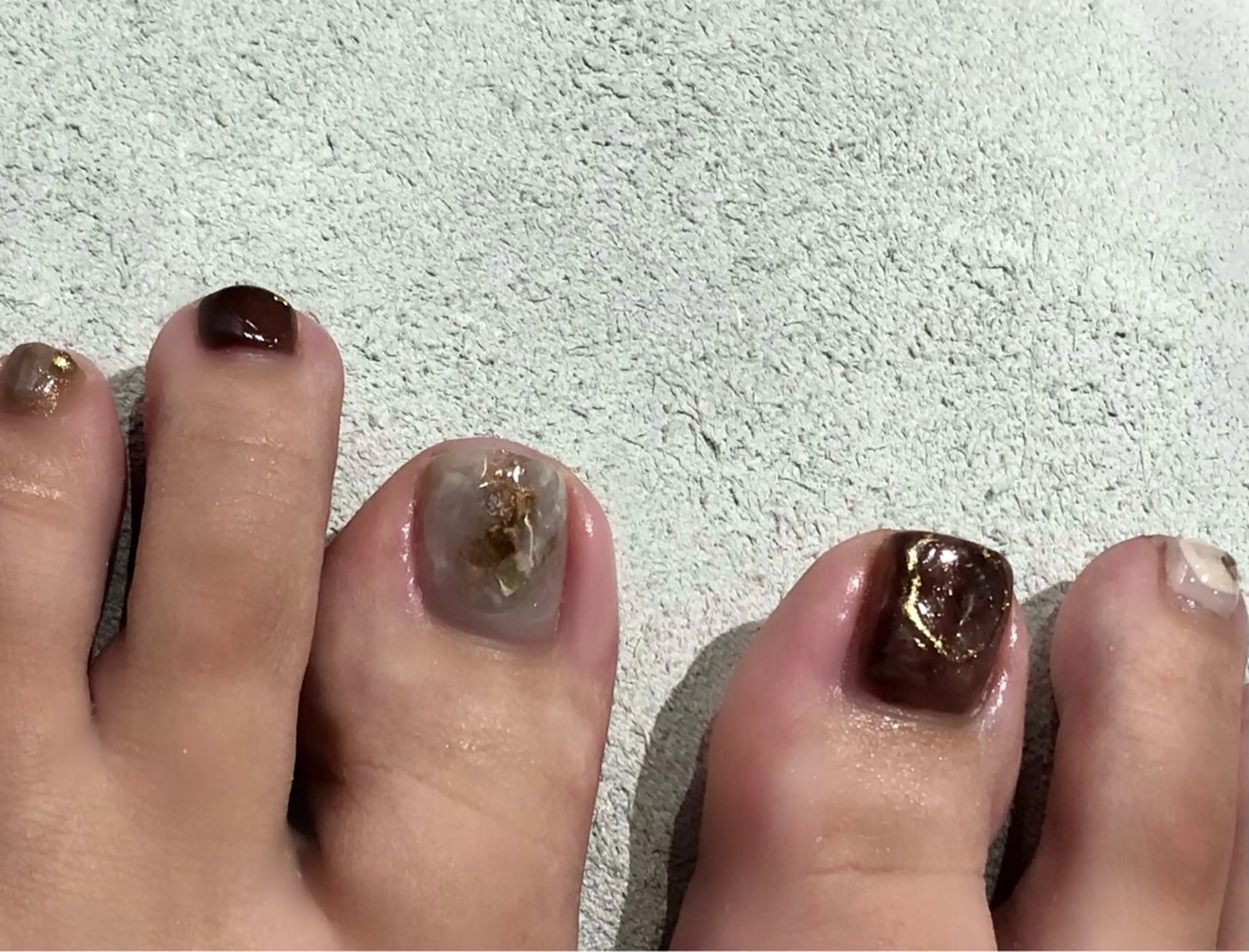 ネイル ブラウン ニュアンスネイル RITZ福岡薬院店　まつげパーマ/マツエク/ネイル/眉毛所属・💅 momokoのネイルデザイン