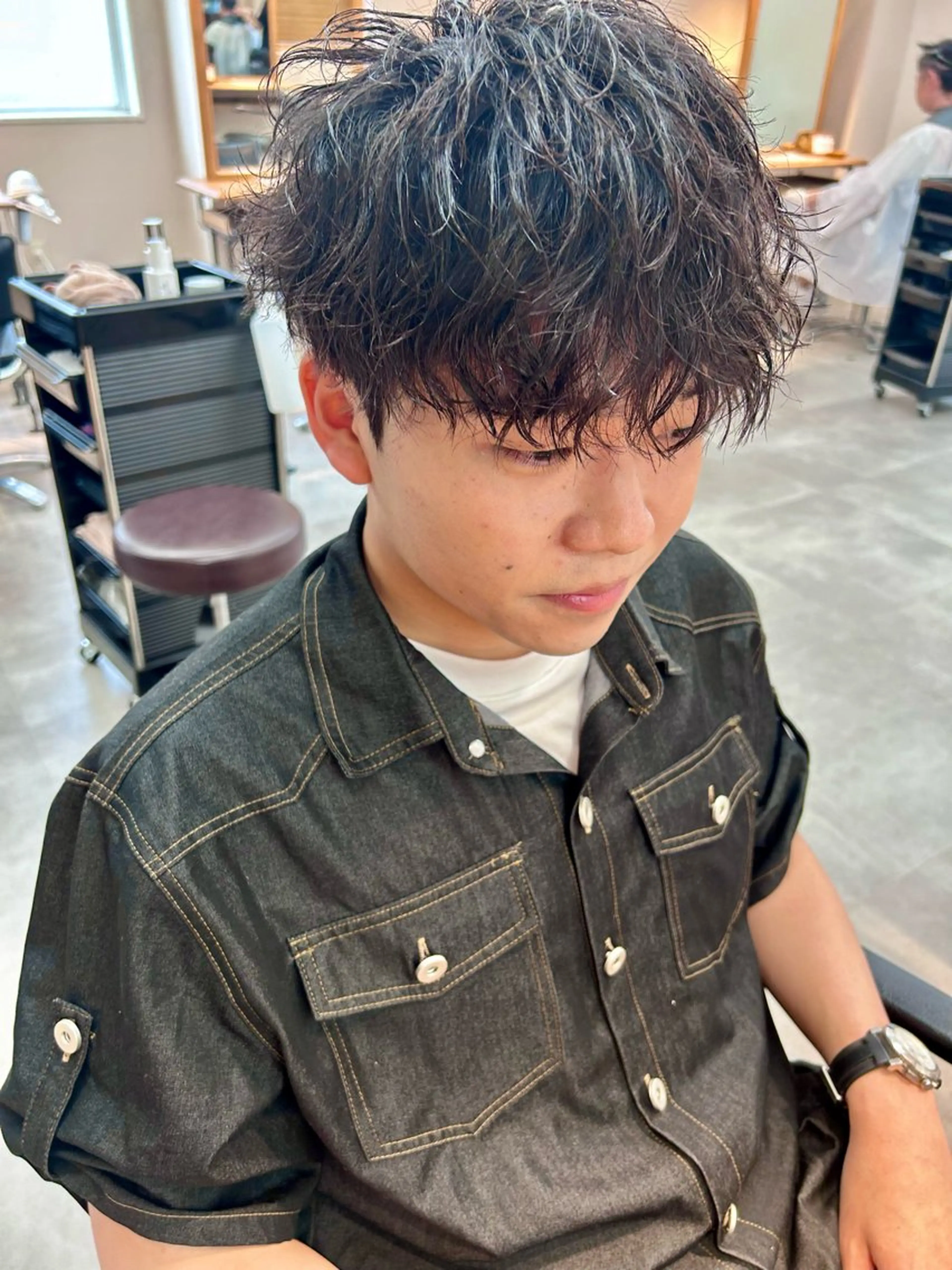 パーマ メンズ メンズパーマ カット パーマ トリートメント 千葉 シャドウパーマ ニュアンスパーマ 関のヘアスタイル