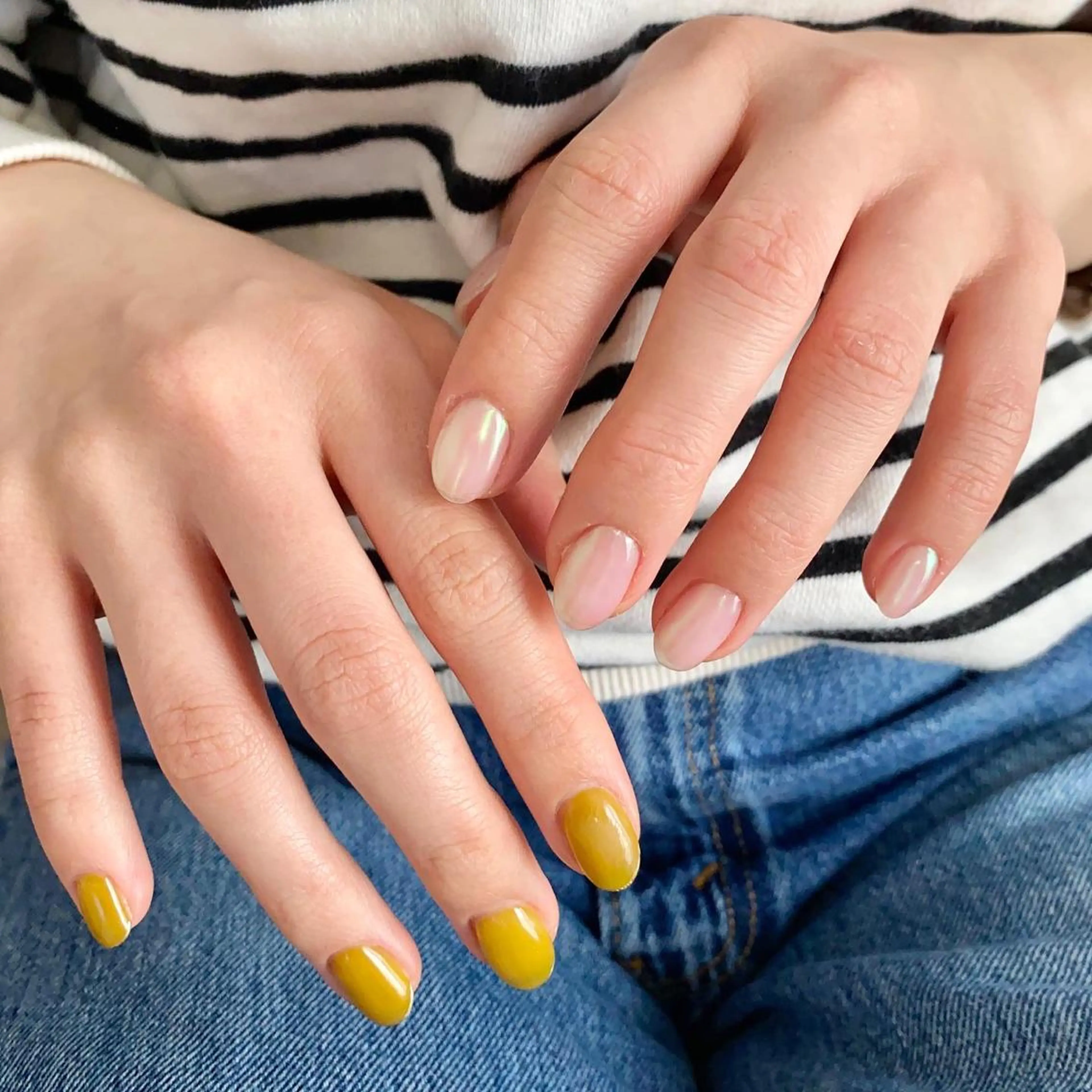 ネイル オーロラネイル ハンドネイル nail salon eru.のネイルデザイン
