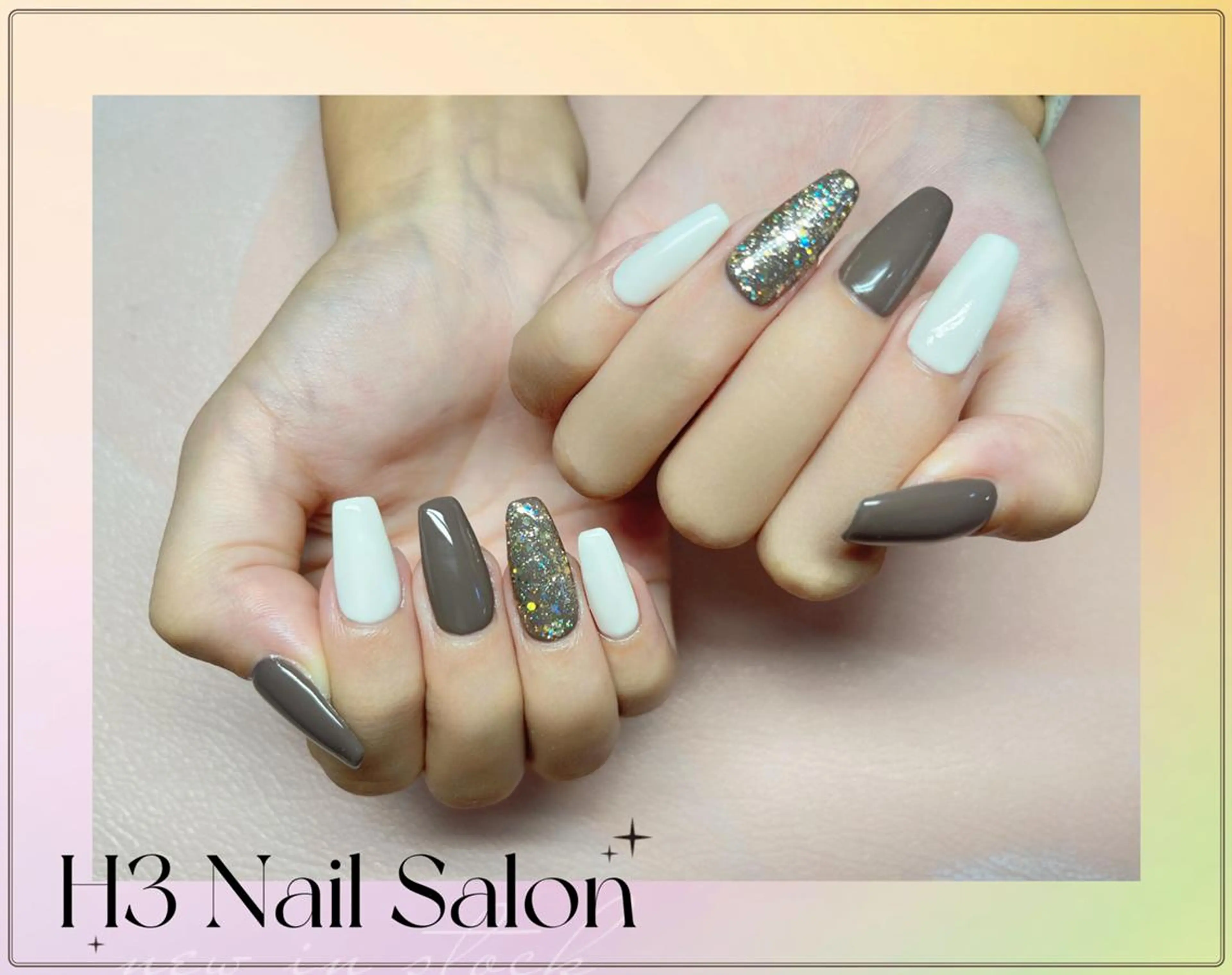 ロング ハンドネイル ハンドケア Dione Nail 長さだし モデル募集のネイルデザイン
