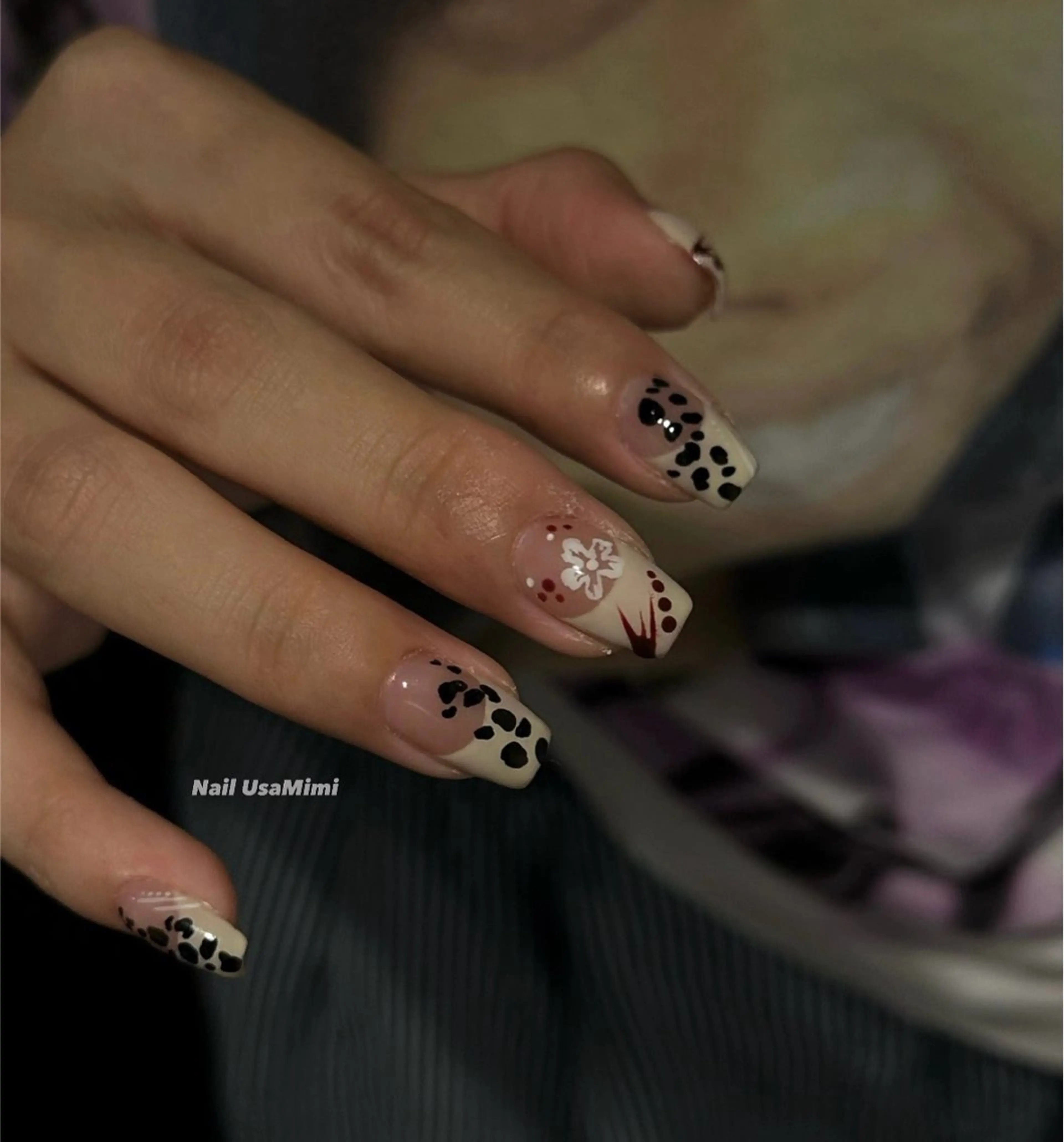 ネイル アートネイル ハンドネイル 本町NailUsaM imi MOMOKAのネイルデザイン