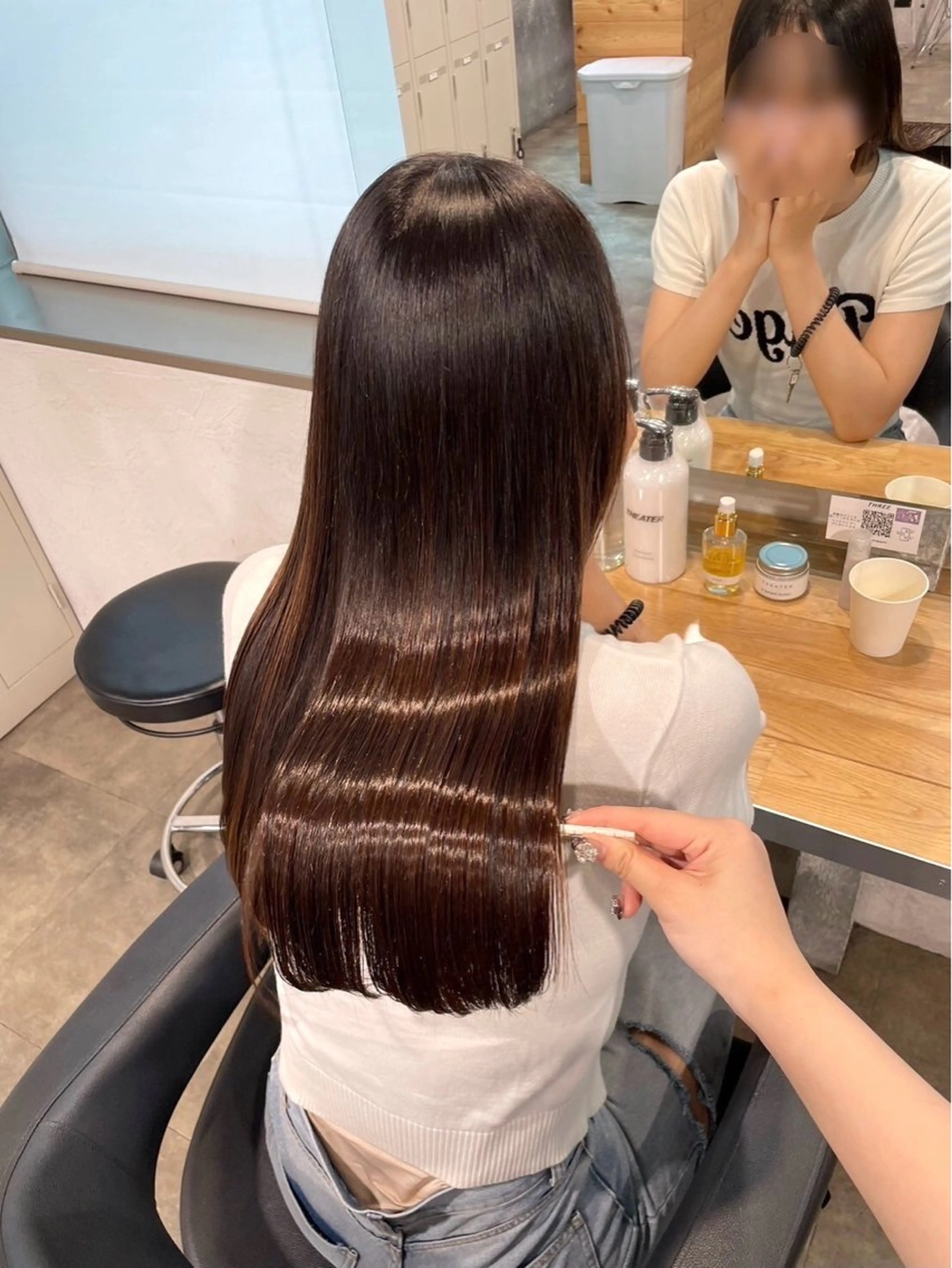 🤍広がり、パサつきが気になる方🤍ミニモ学割🤍酸性ストレート＋カット＋髪質改善トリートメント🤍の写真