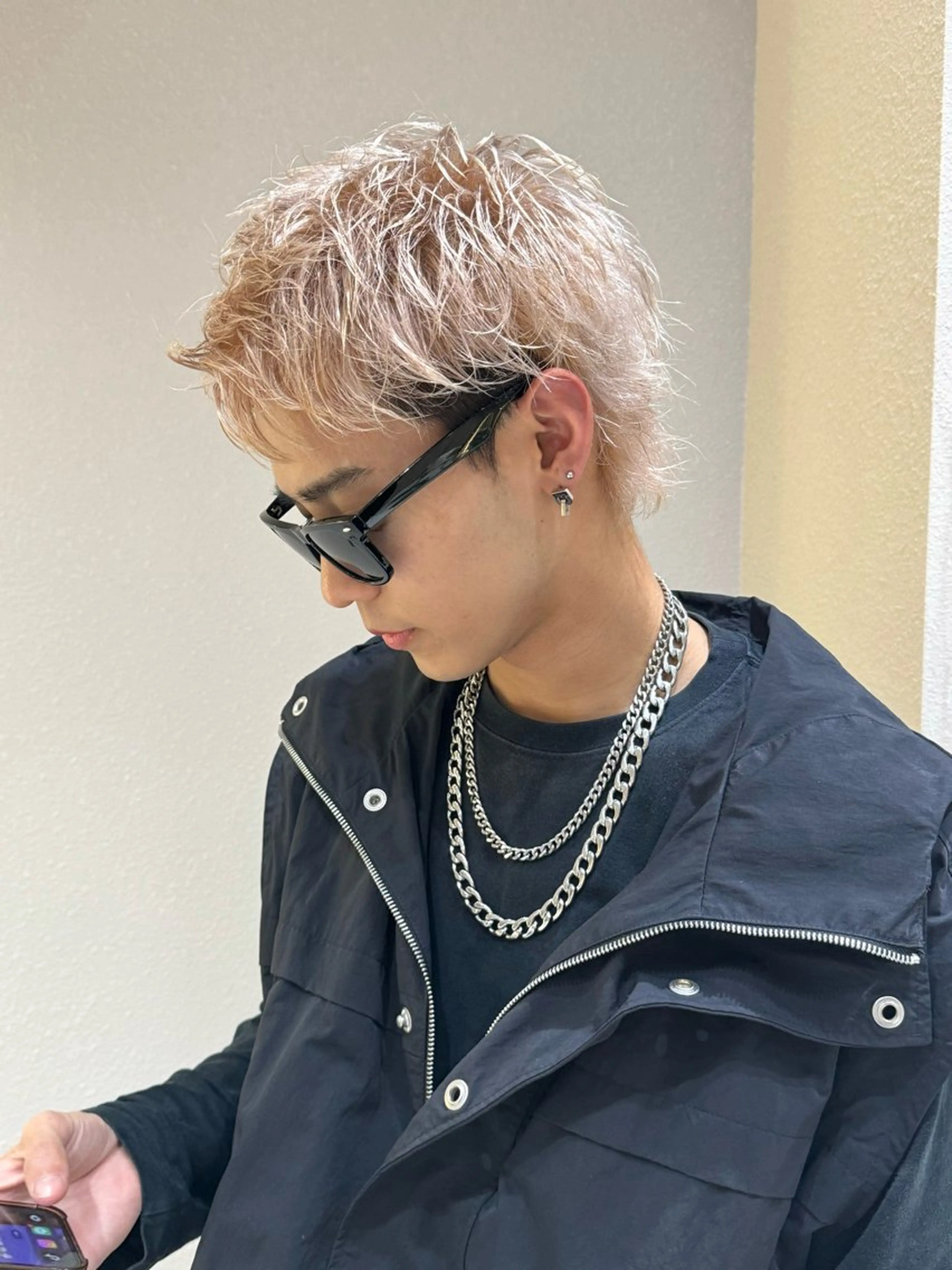 メンズ ヘアカラー 🩵縮毛矯正・ボブ 岩原朋也🩵のヘアスタイル
