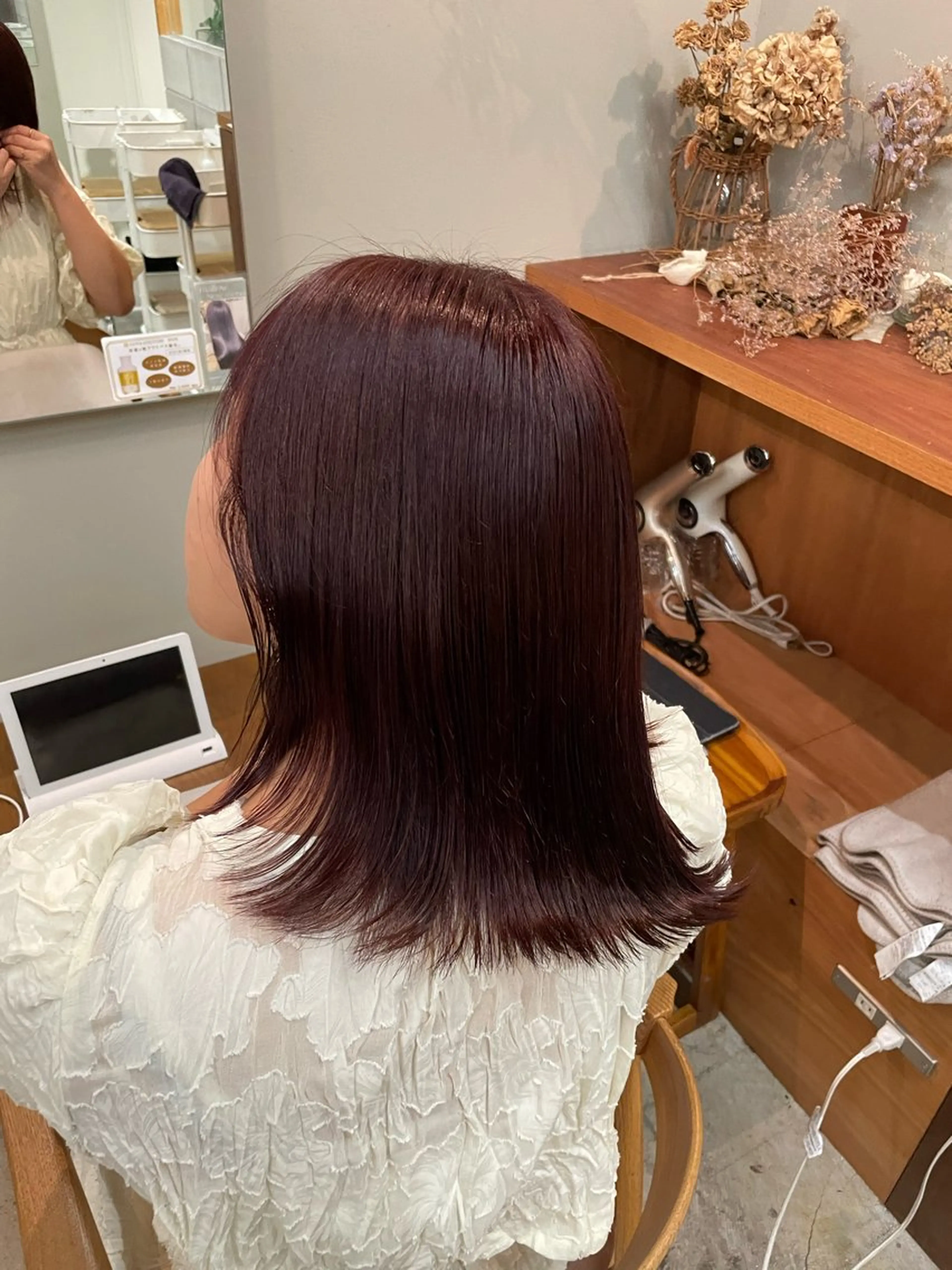 ミディアム カラー カット ヘアカラー トリートメント 🪷花屋併設🪷 山下悠月のヘアスタイル