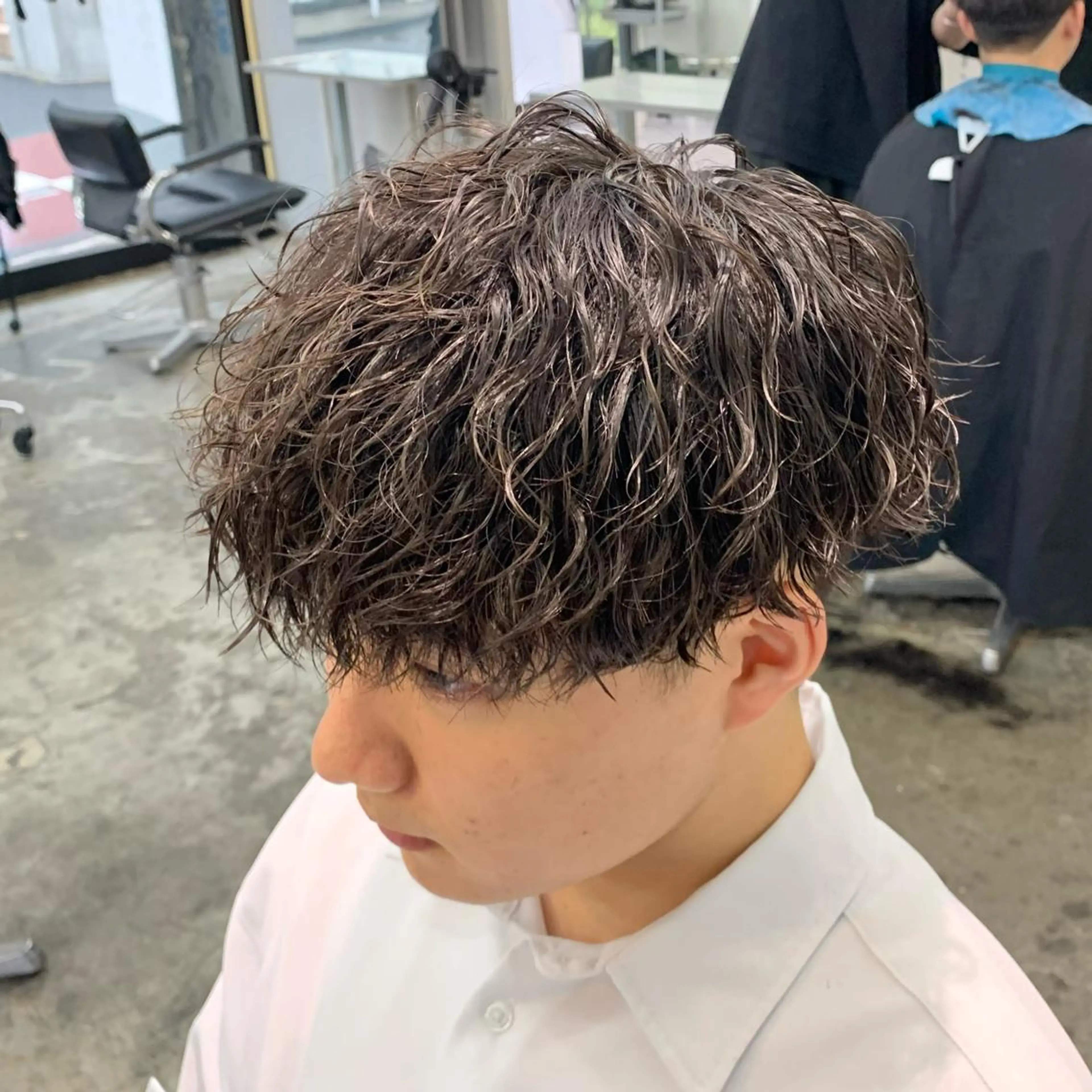 ショート パーマ メンズ カット パーマ メンズ特化美容師/ 藤戸 椋のヘアスタイル