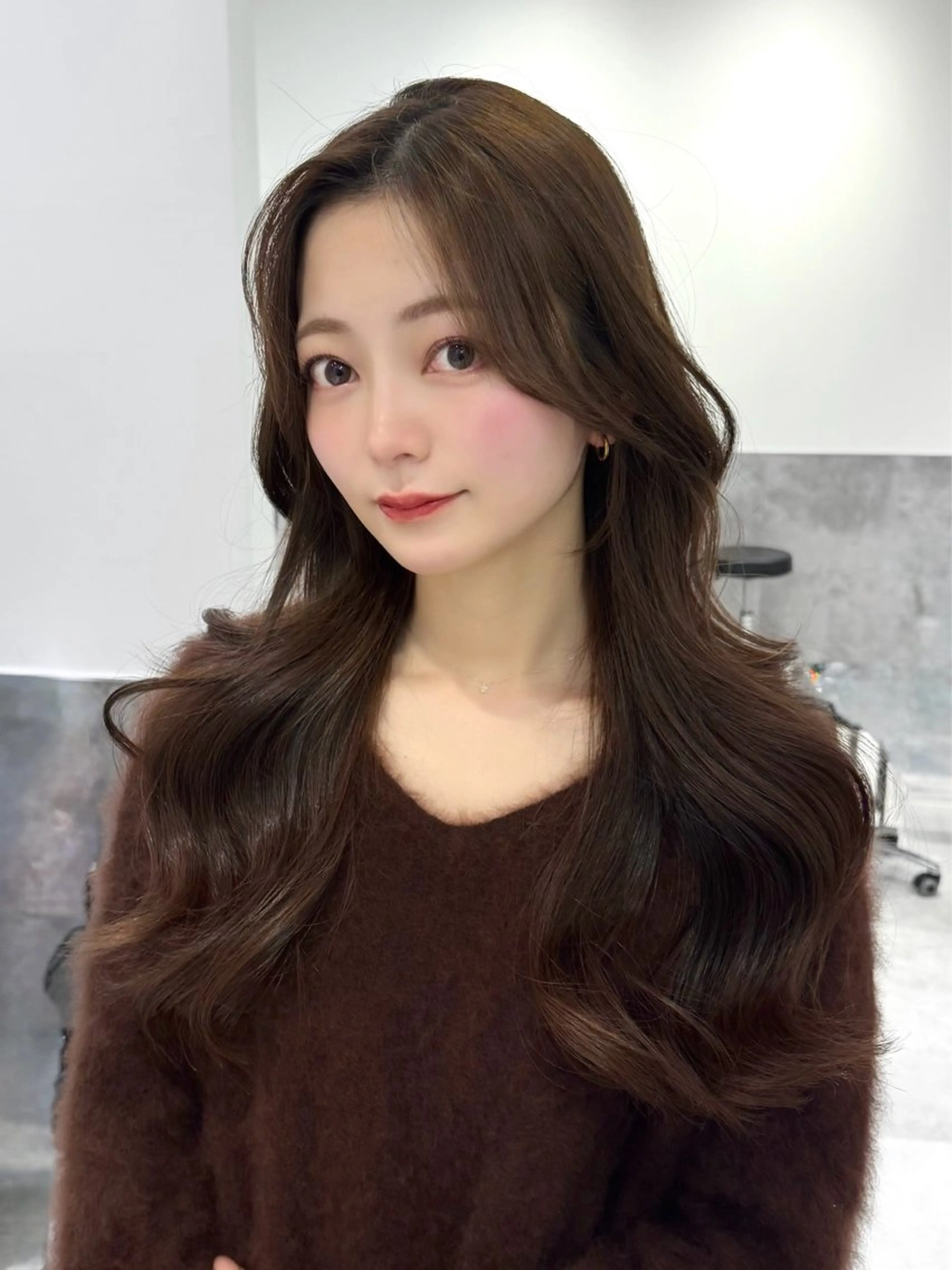 ロング GO TODAY 原宿Verno店所属・韓国風レイヤー/顔周 り×透明感/きょうのヘアスタイル