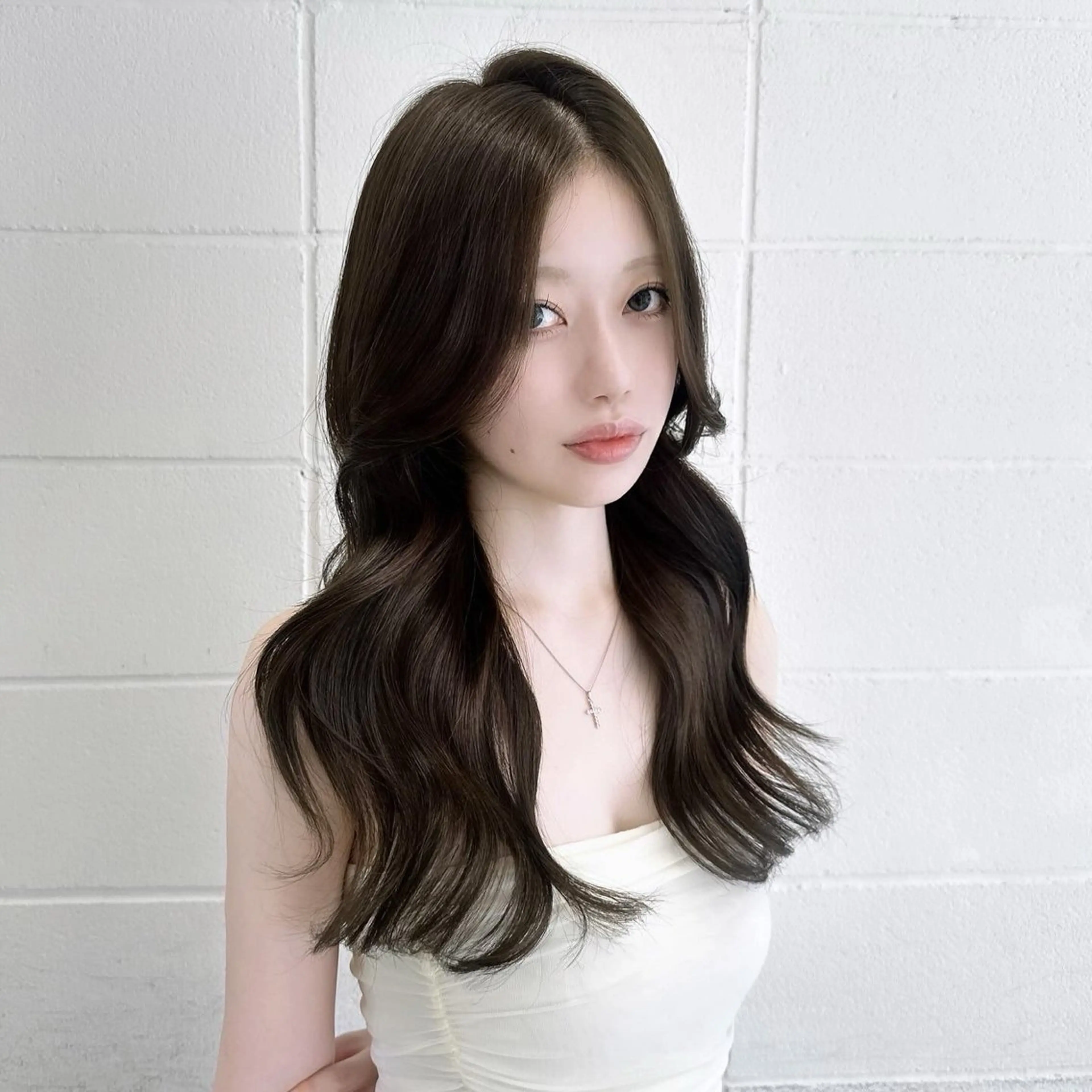 ロング カラー カット ヘアカラー トリートメント ヘアセット 🎀ツヤ髪韓国網紅 ヘアミカ🎀のヘアスタイル
