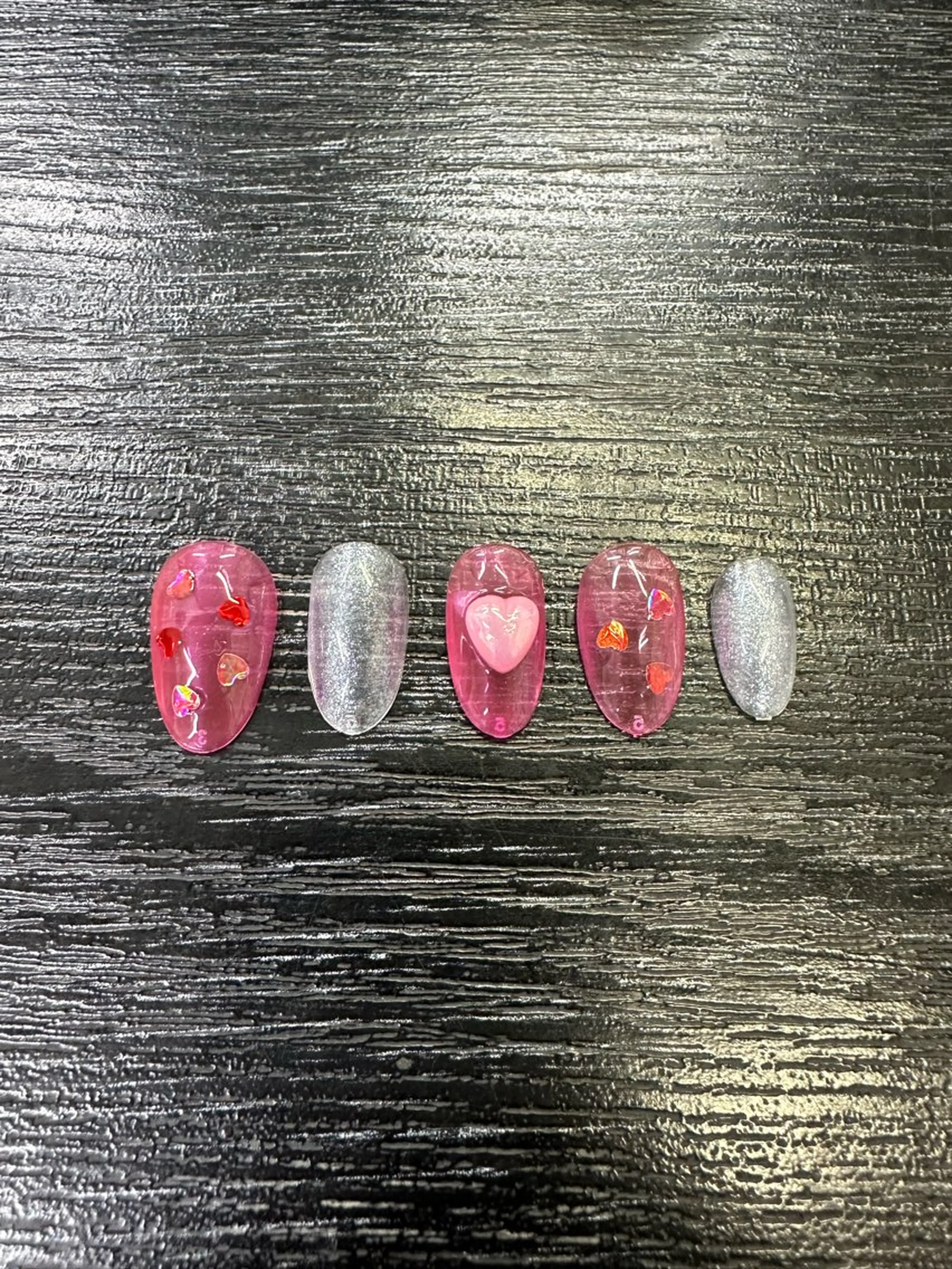 ネイル クリアネイル ハート ラメ(グリッター) M Hのその他イメージ