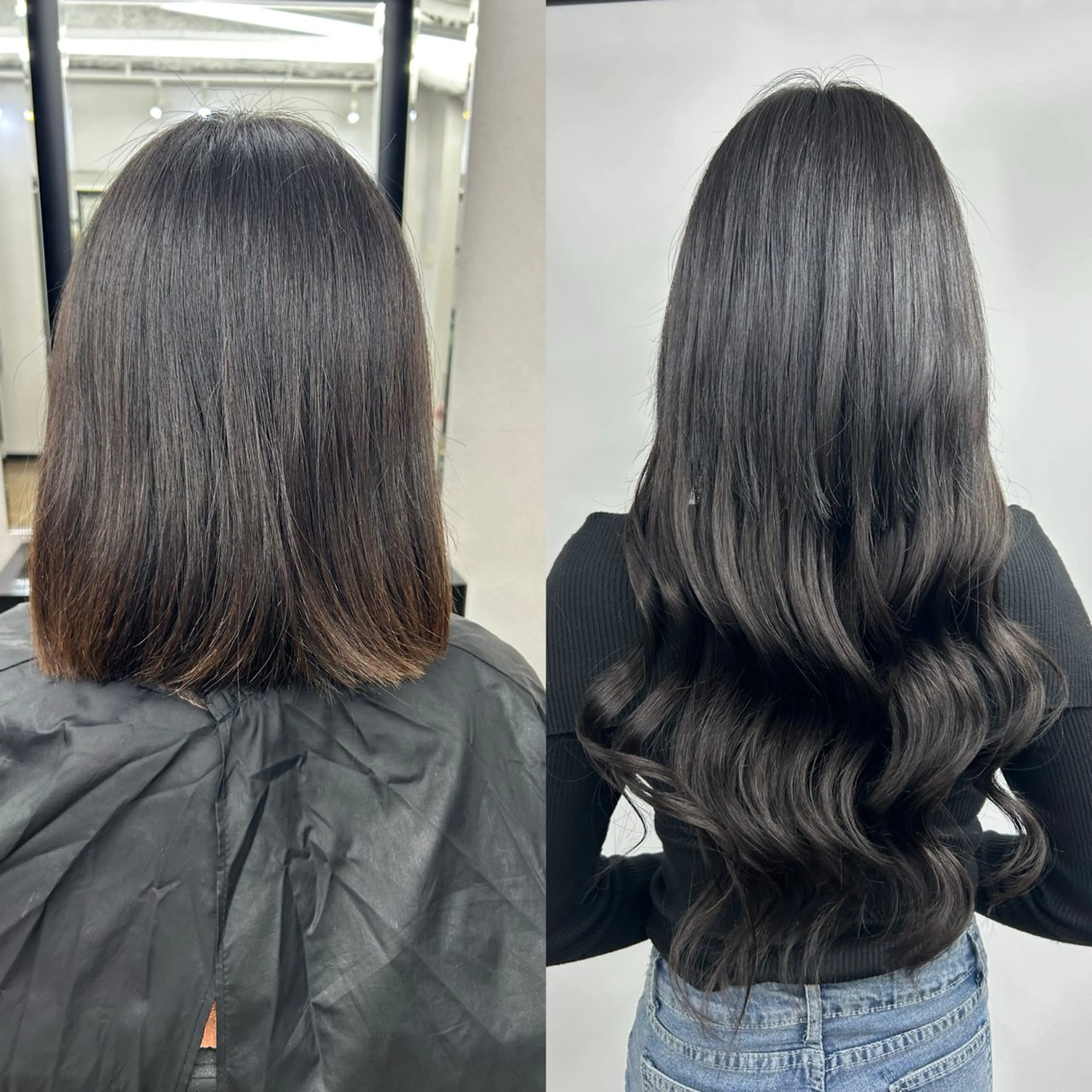 ロング カラー シールエクステ バレイヤージュ ハイライトカラー ボブ エクステ カット ヘアカラー トリートメント エクステ ヘアセット alpha. カラーエクステ下妻のヘアスタイル