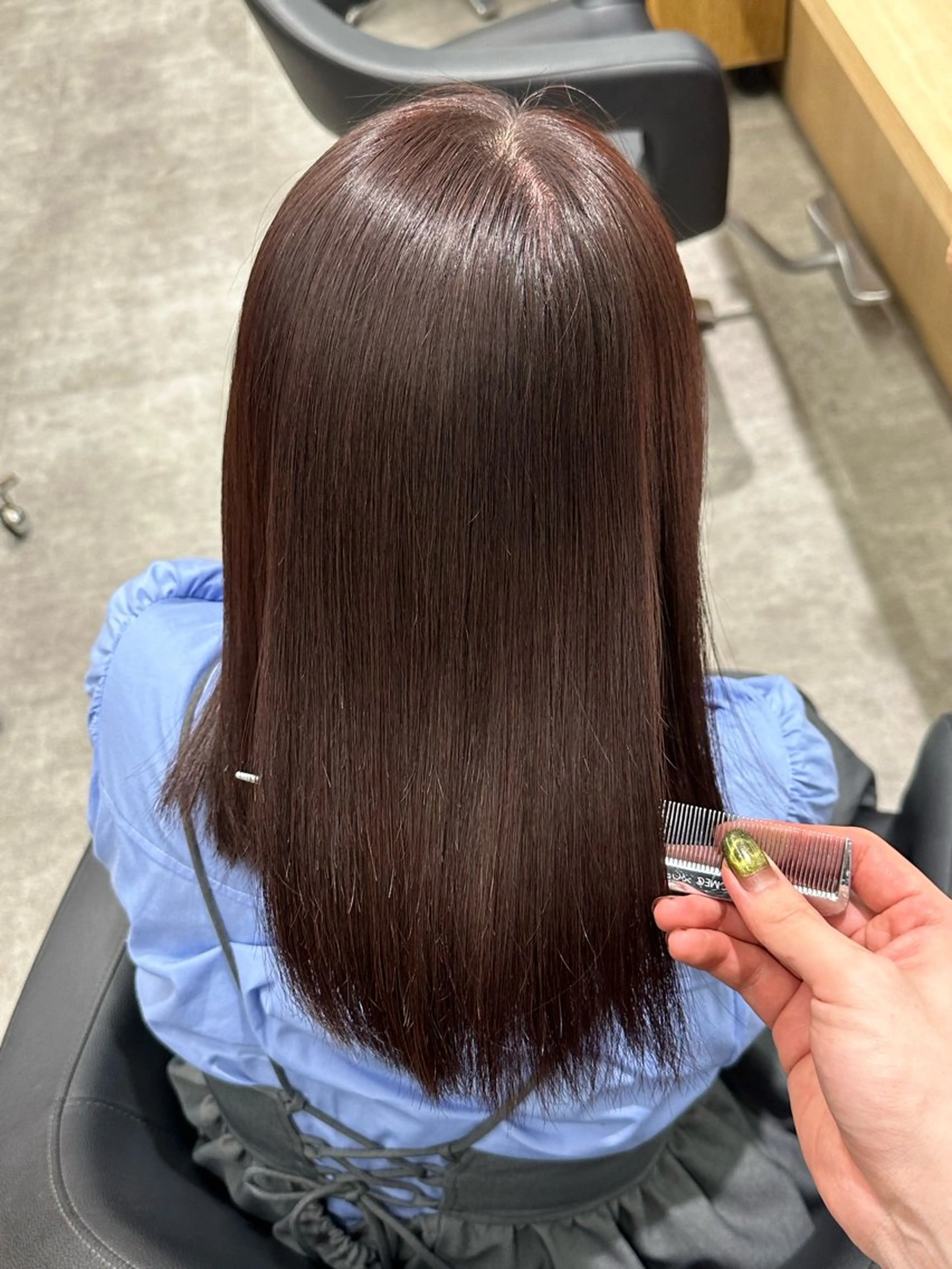 ミディアム ピンクブラウン 髪質改善 ヘアカラー トリートメント 雰囲気似合わせ/永田 汰伊智/艶カラー🫧のヘアスタイル