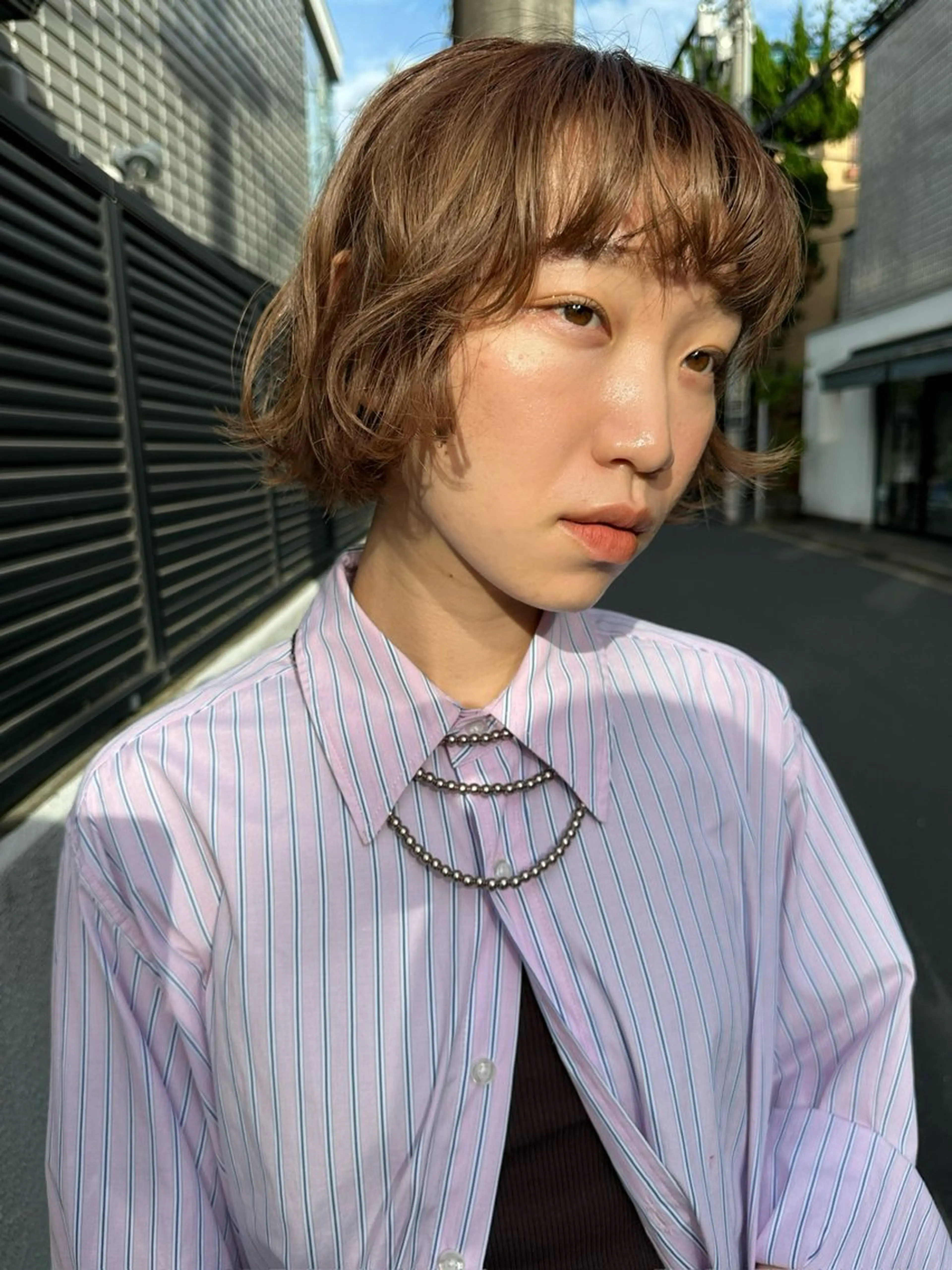 ミディアム カラー カット ヘアカラー お悩み解決パーマ hana🩰のヘアスタイル