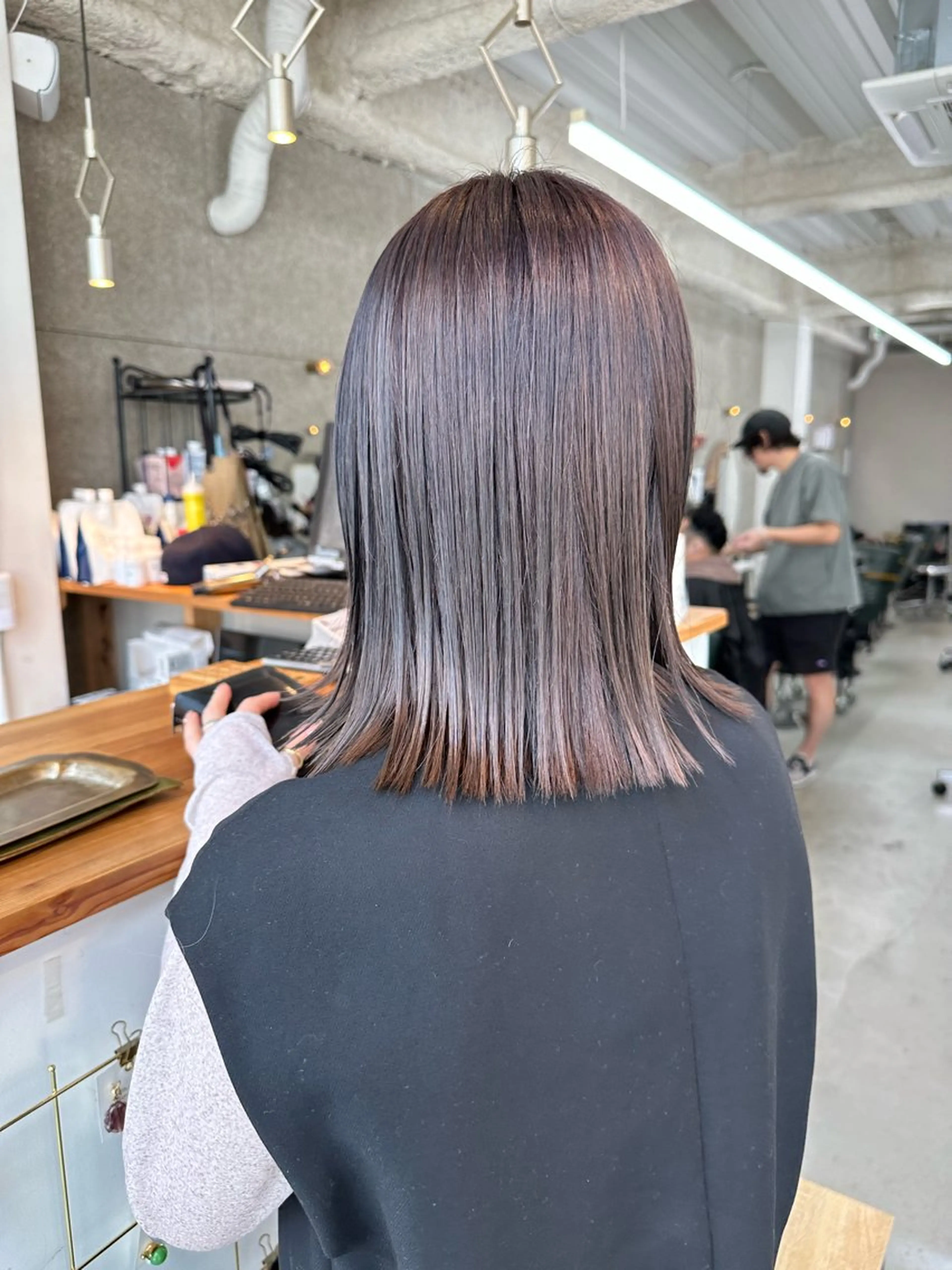 ミディアム カラー ヘアカラー トリートメント 八谷 将平のヘアスタイル