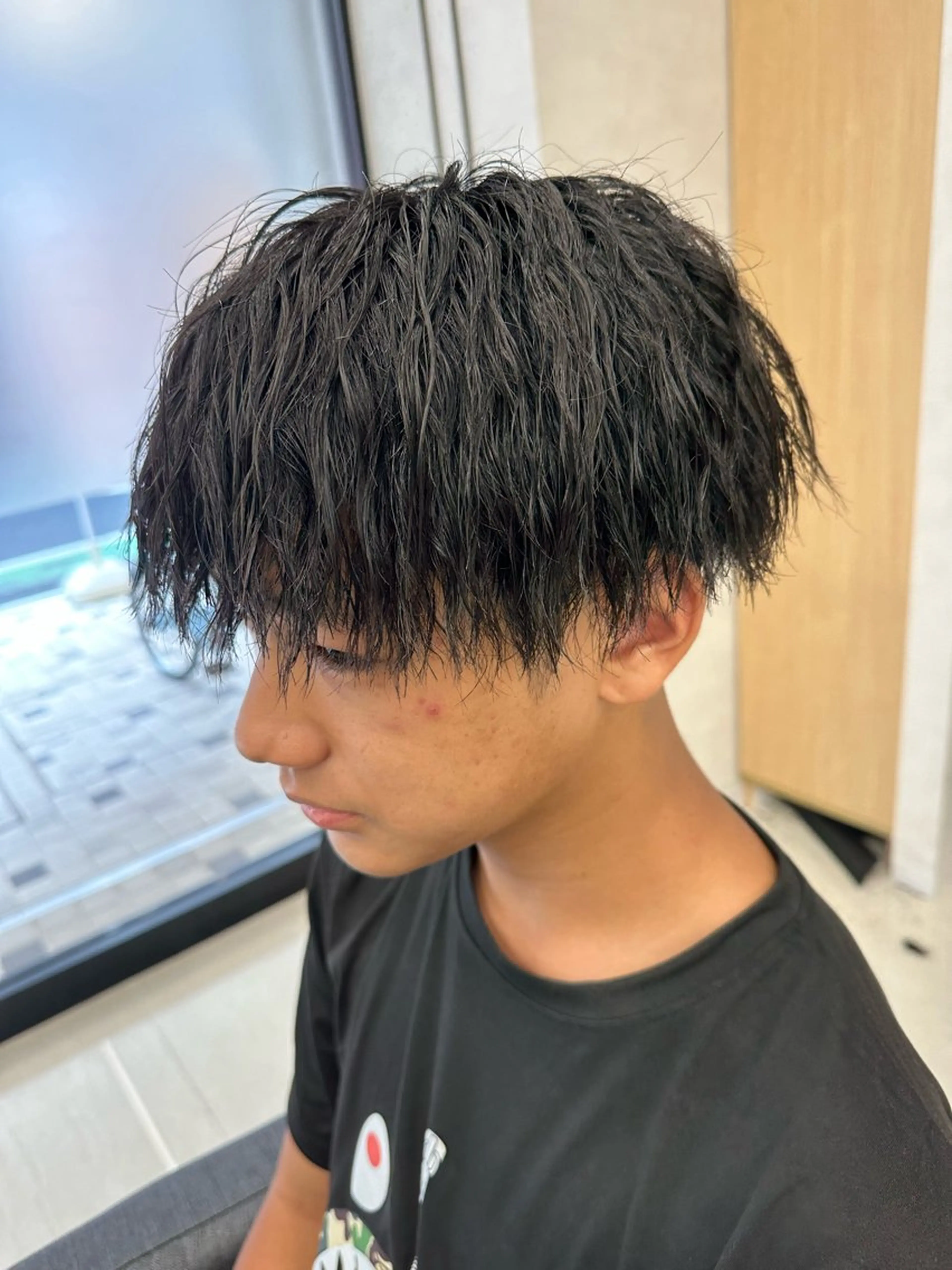 ショート パーマ メンズ メンズパーマ メンズツイストパーマ 波巻きパーマ ツイストパーマ 💈メンズ特化 美容師サキ💈のヘアスタイル