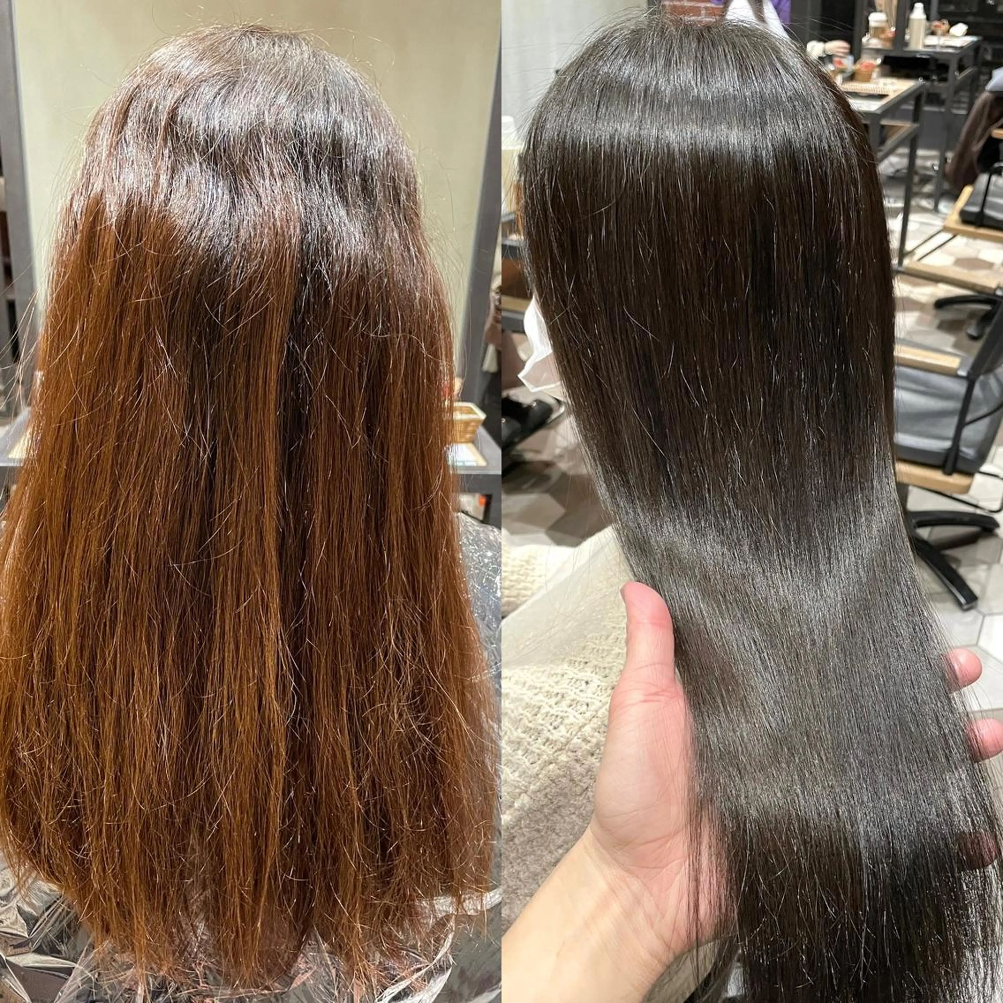 ロング カラー パーマ 髪質改善 縮毛矯正 ストレートパーマ カット ヘアカラー 縮毛矯正 トリートメント 縞田 健一のヘアスタイル