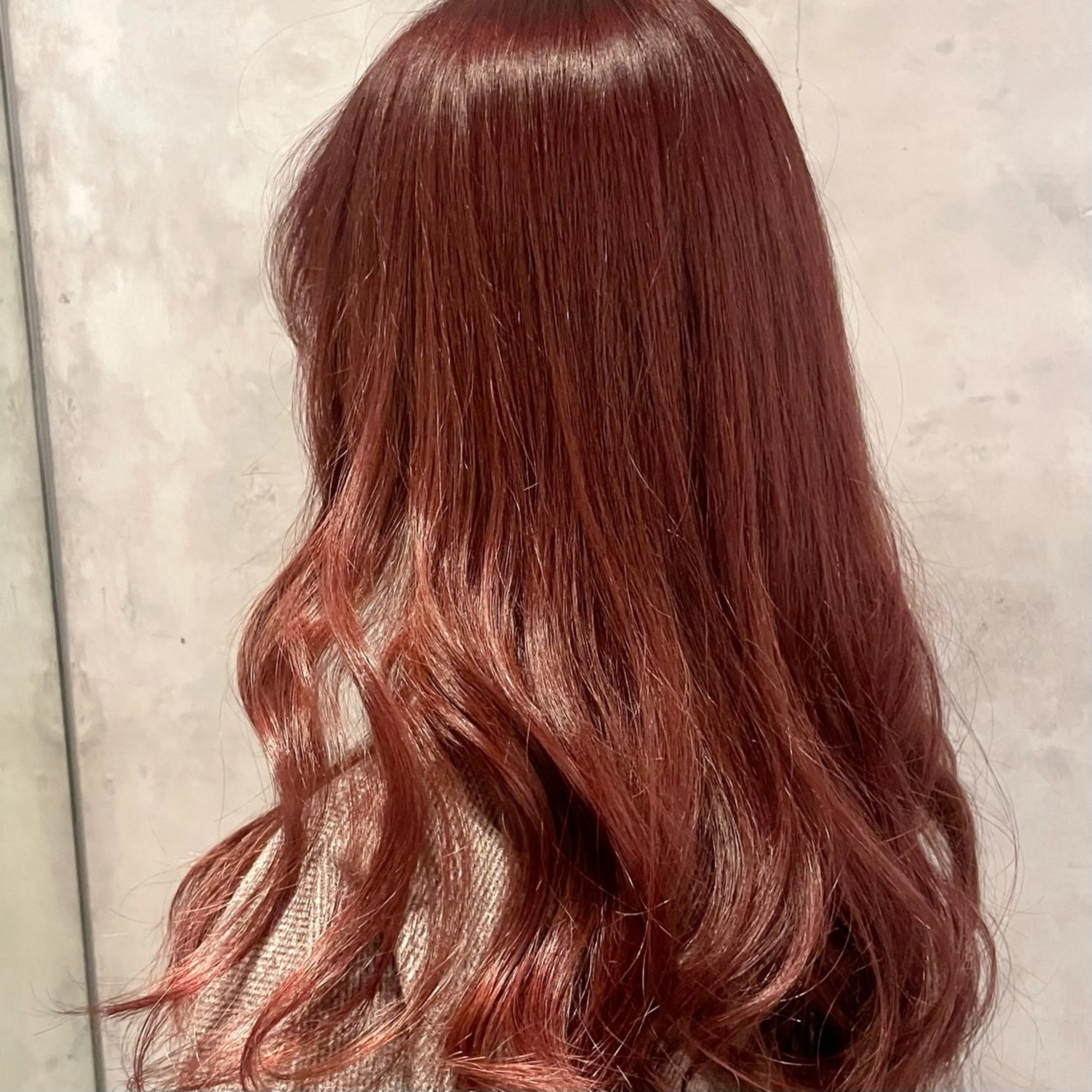セミロング カラー ヘアアレンジ ブリーチ ブリーチなしカラー オレンジ ボブ/レイヤー/ 艶髪/HANA💗のヘアスタイル