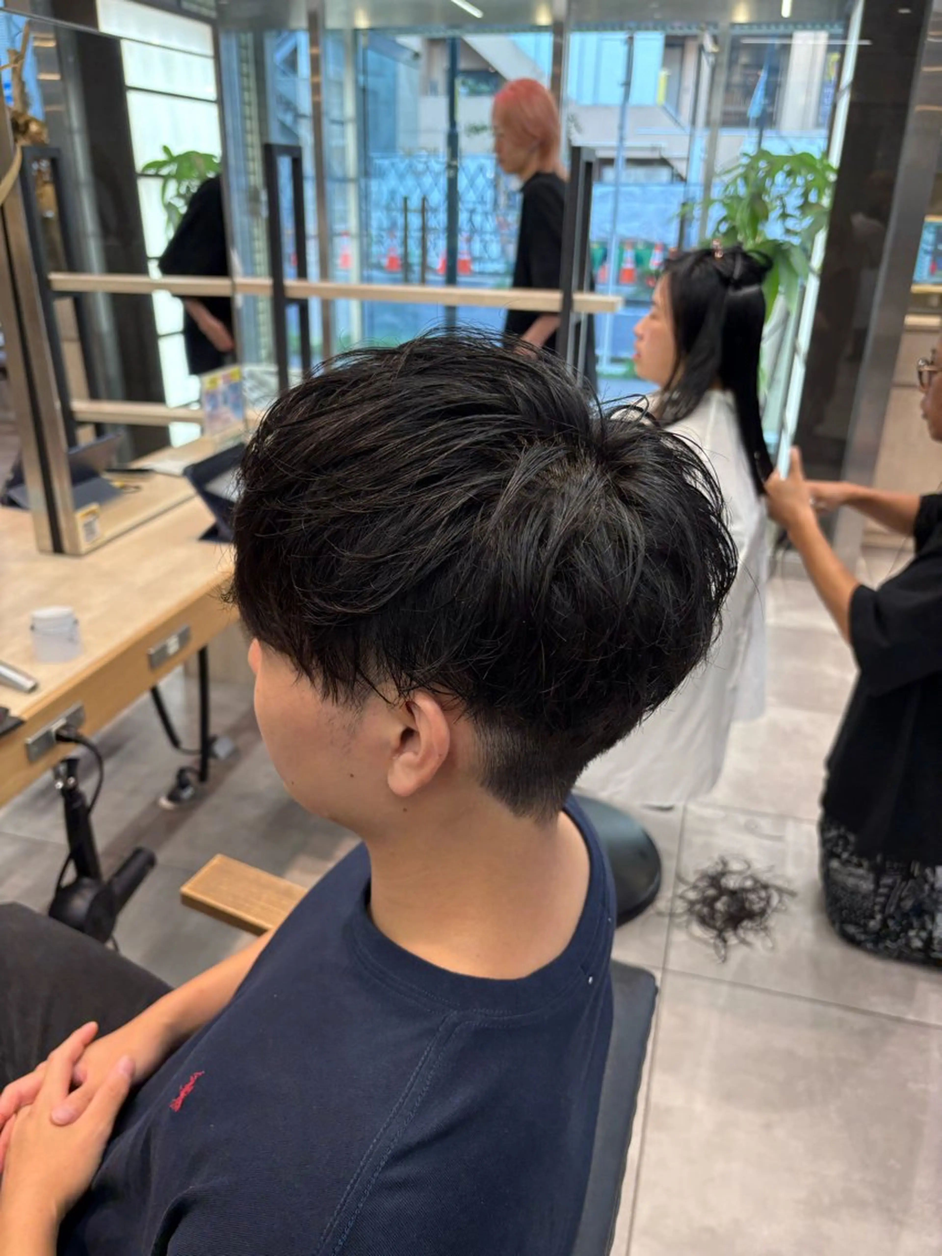 ショート パーマ メンズ メンズパーマ 似合わせカット カット パーマ 透明感/艶感/ハイ トーン/HIKARUのヘアスタイル