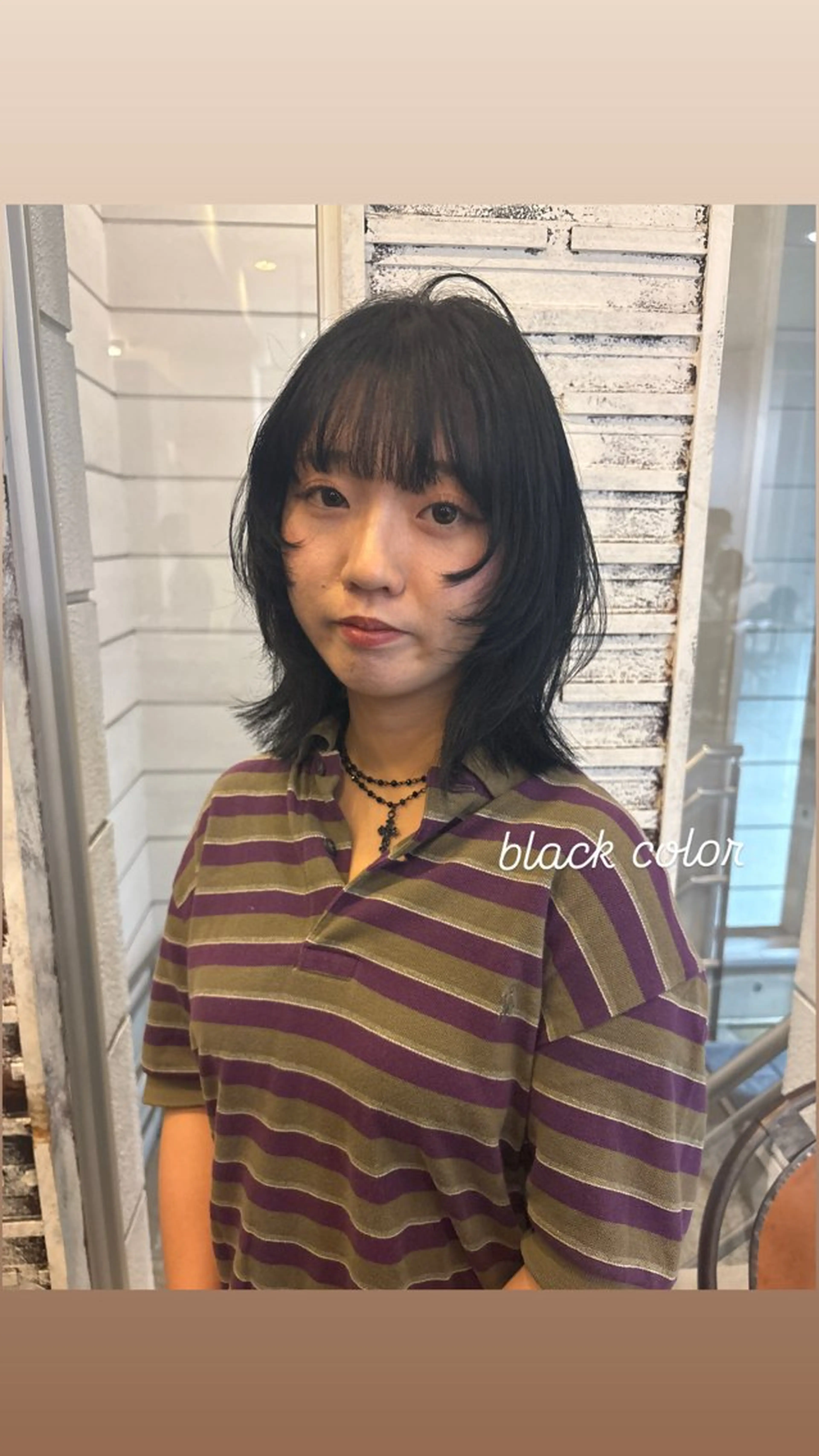 ミディアム ヘアカラー abe yuikaのヘアスタイル