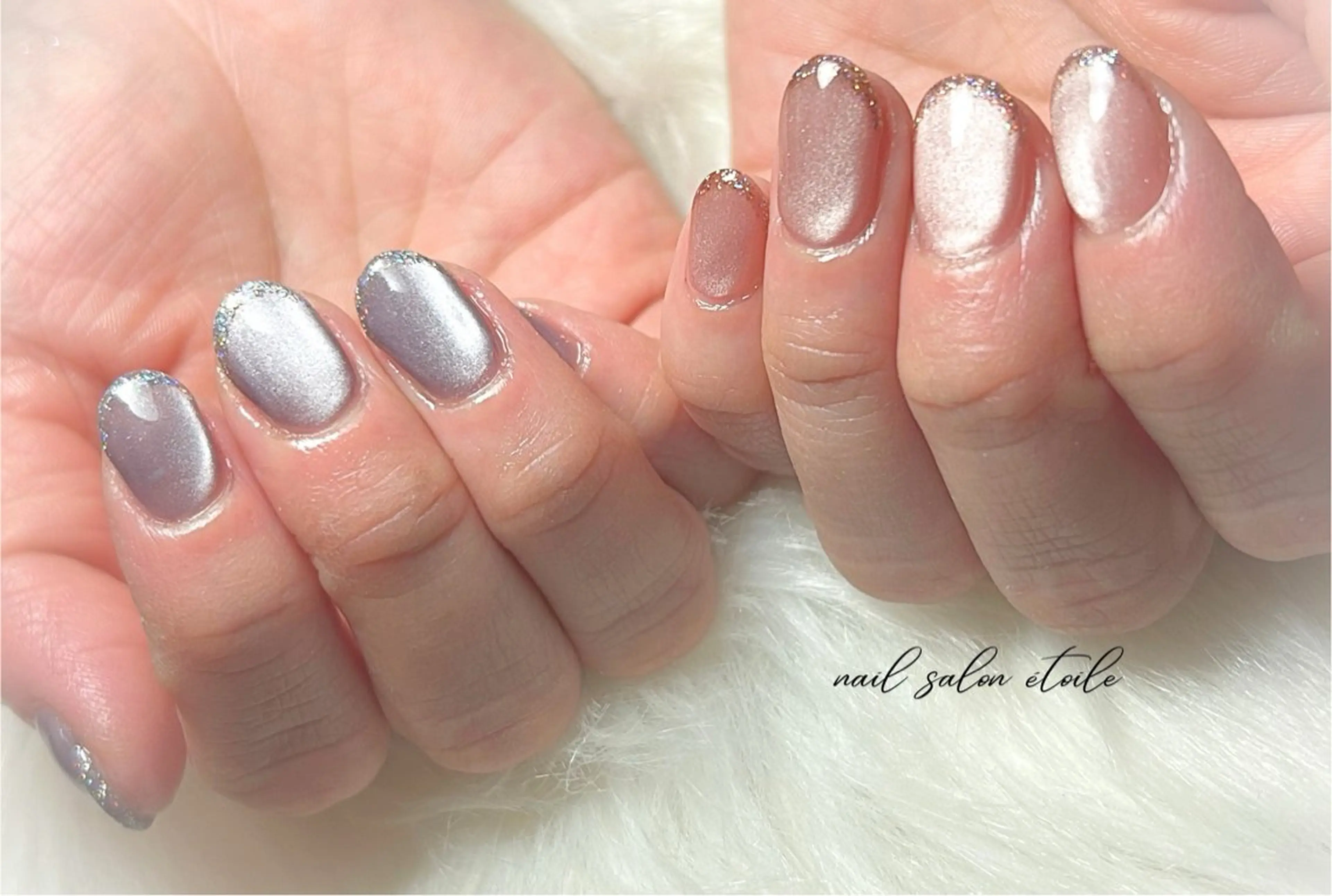ネイル フラッシュネイル フレンチネイル マグネットネイル ハンドネイル nail salon étoileのネイルデザイン