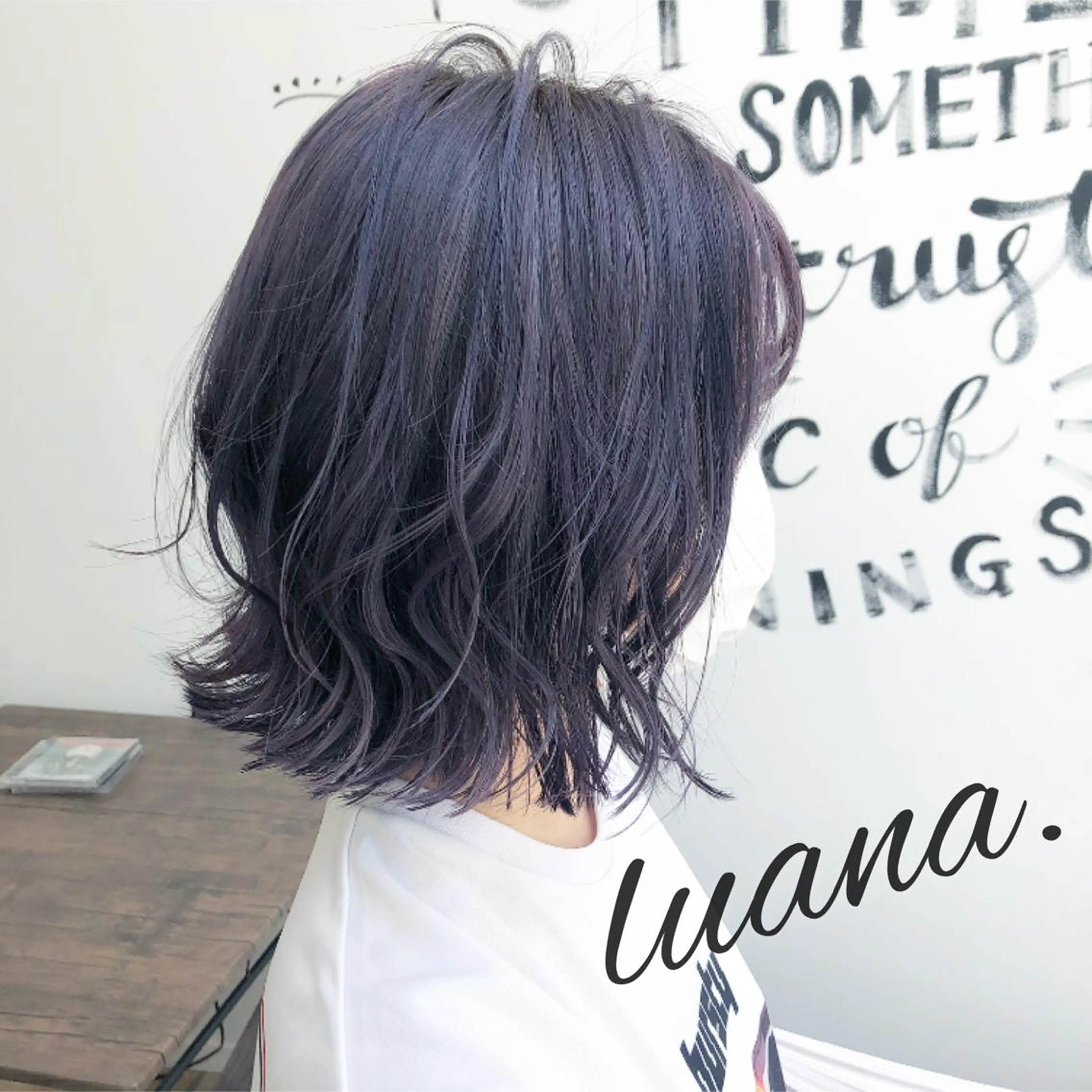 ミディアム パープルカラー エクステ・髪質改善・ ブリーチ・吉田大介のヘアスタイル