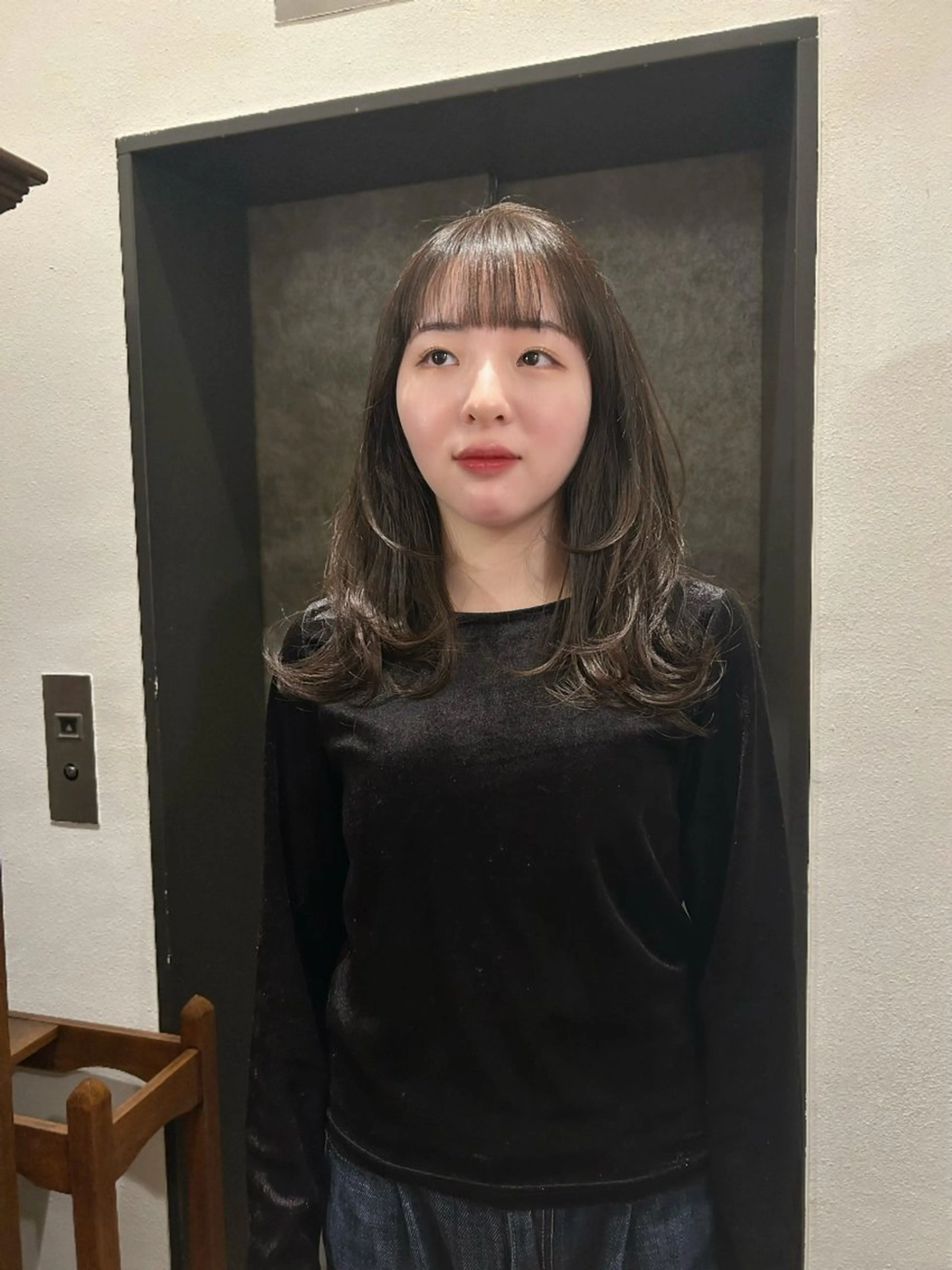 ミディアム カラー ベージュカラー 顔周りカット tete nico所属・似合わせ/ヘアカラー nanami🌸のヘアスタイル