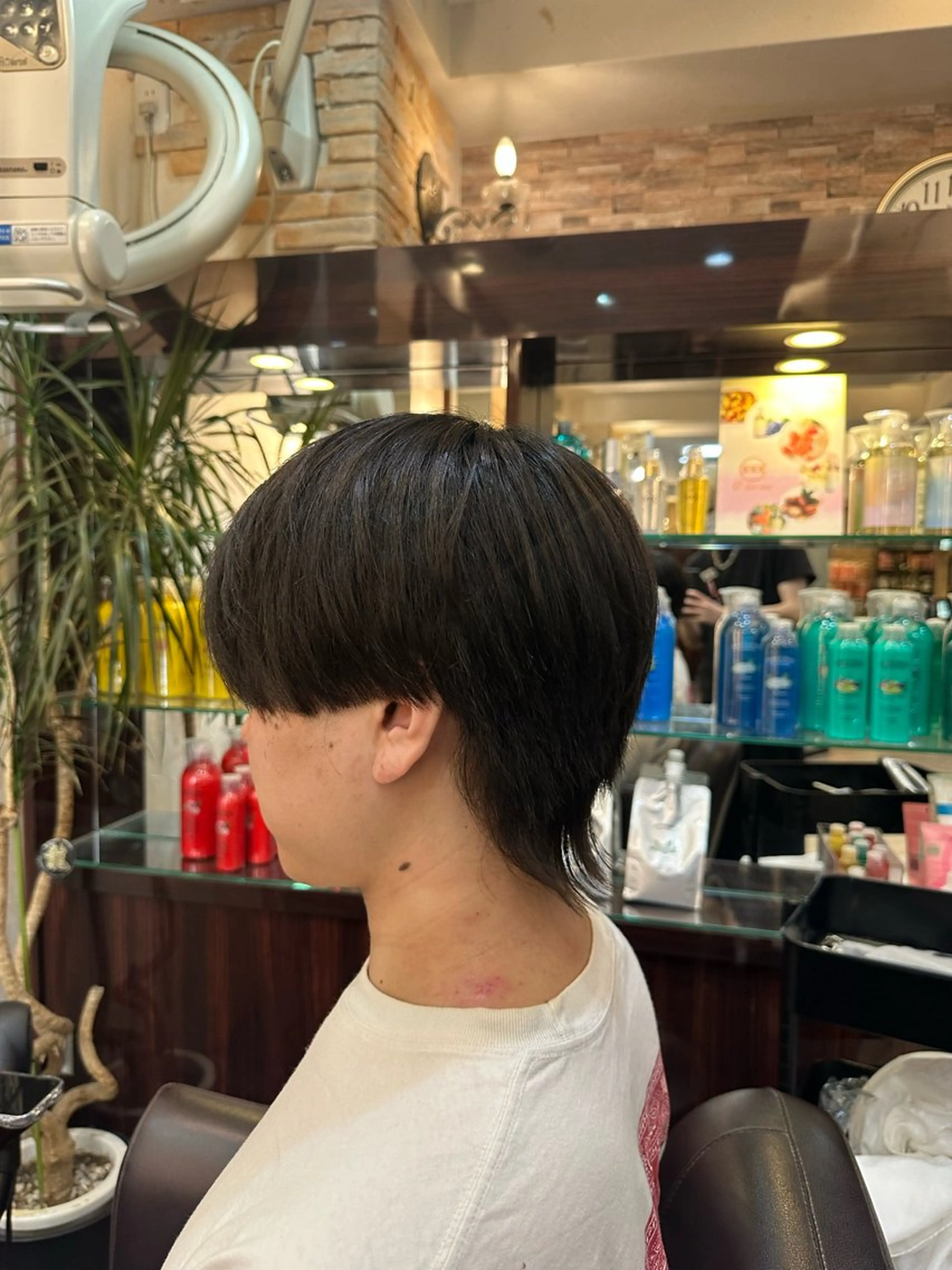 メンズ センターパート メンズ韓国風 韓国マッシュ マッシュウルフ マッシュ 縮毛矯正&髪質改善/ きょうの🐺のヘアスタイル