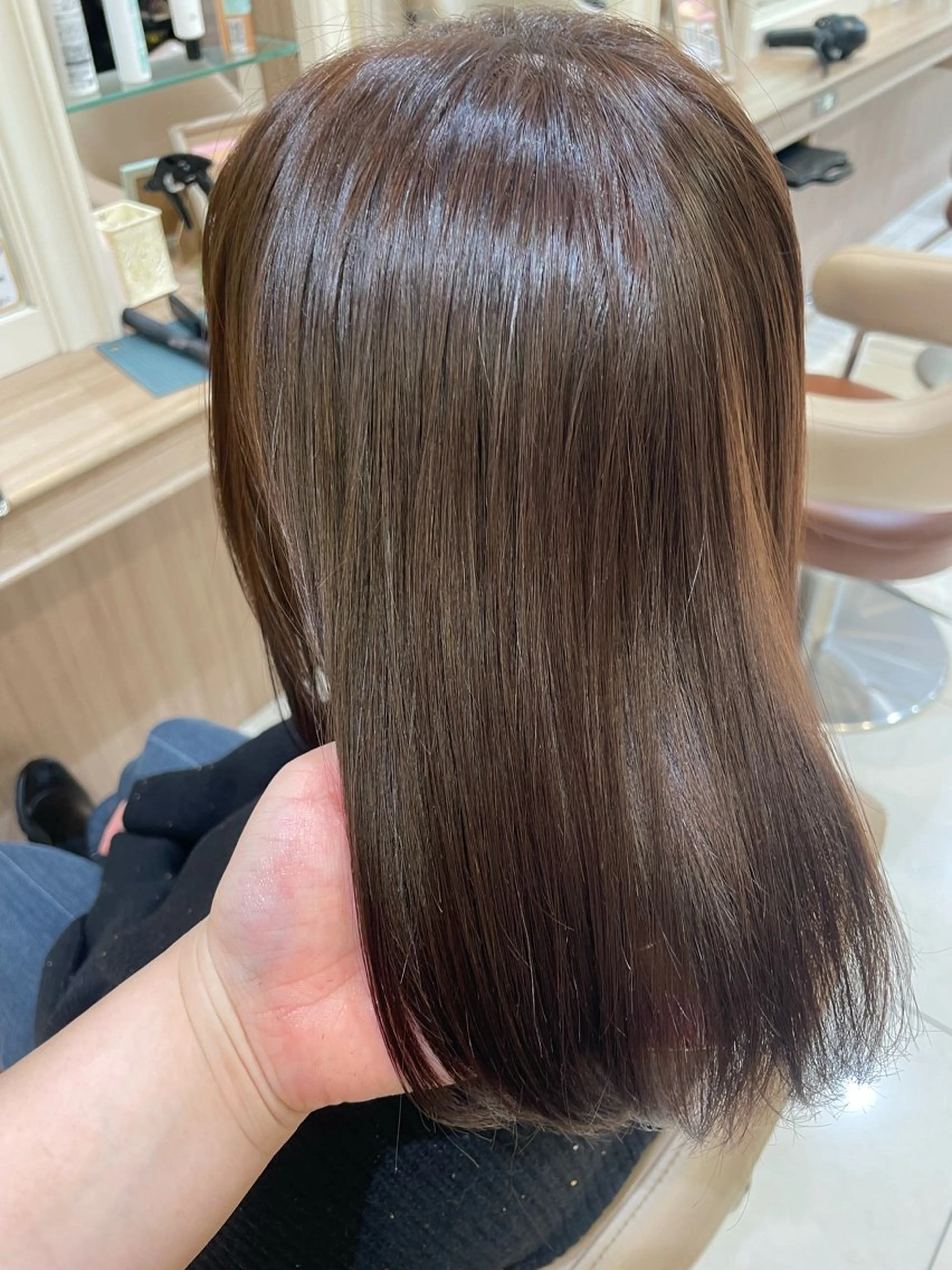 ミディアム カラー カット ヘアカラー トリートメント 韓国ヘアメイク🎀/ 縮毛矯正✨山本媛香のヘアスタイル
