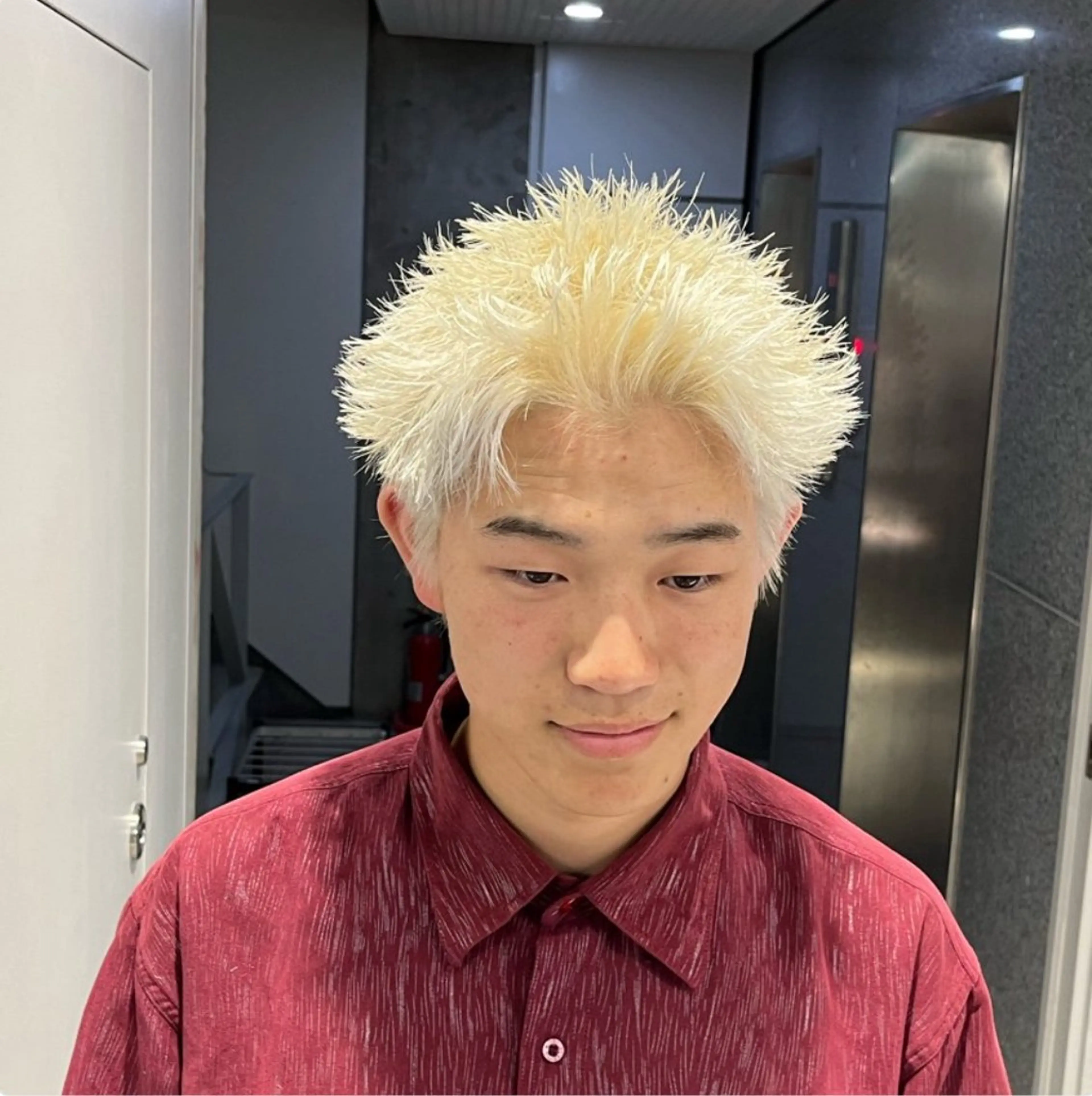 ショート カラー パーマ メンズ カット ヘアカラー 🔥スパイキー 特化🔥菊水皐暉🔥のヘアスタイル