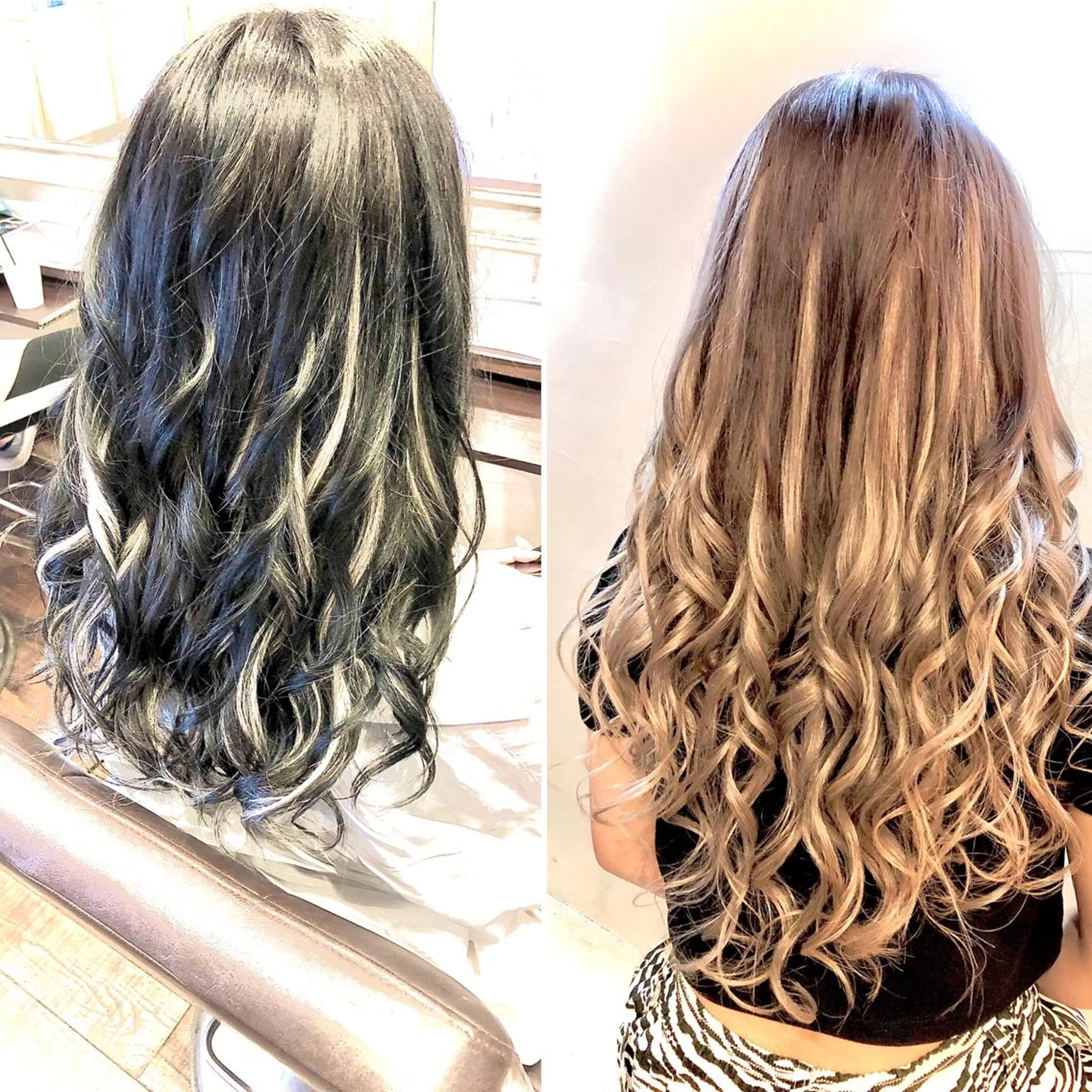 ロング ヘアアレンジ エクステ ハイライト レイヤーカット ✨最強美容師✨ 💙にっしー西村💙のヘアスタイル