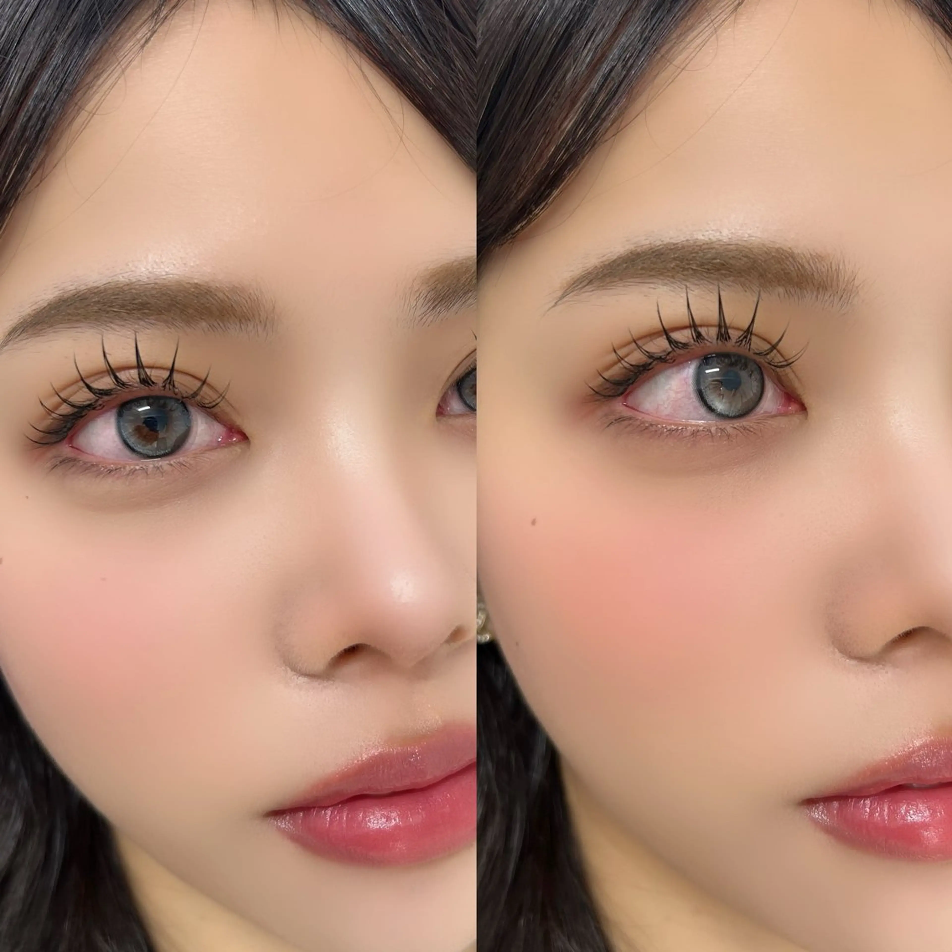 マツエク・マツパ 束感まつ毛 まつげパーマ 下まつげエクステ 一重×まつ毛パーマ アップワードラッシュ マツエク 束感まつ毛nasu marina🎀のマツエク・マツパデザイン