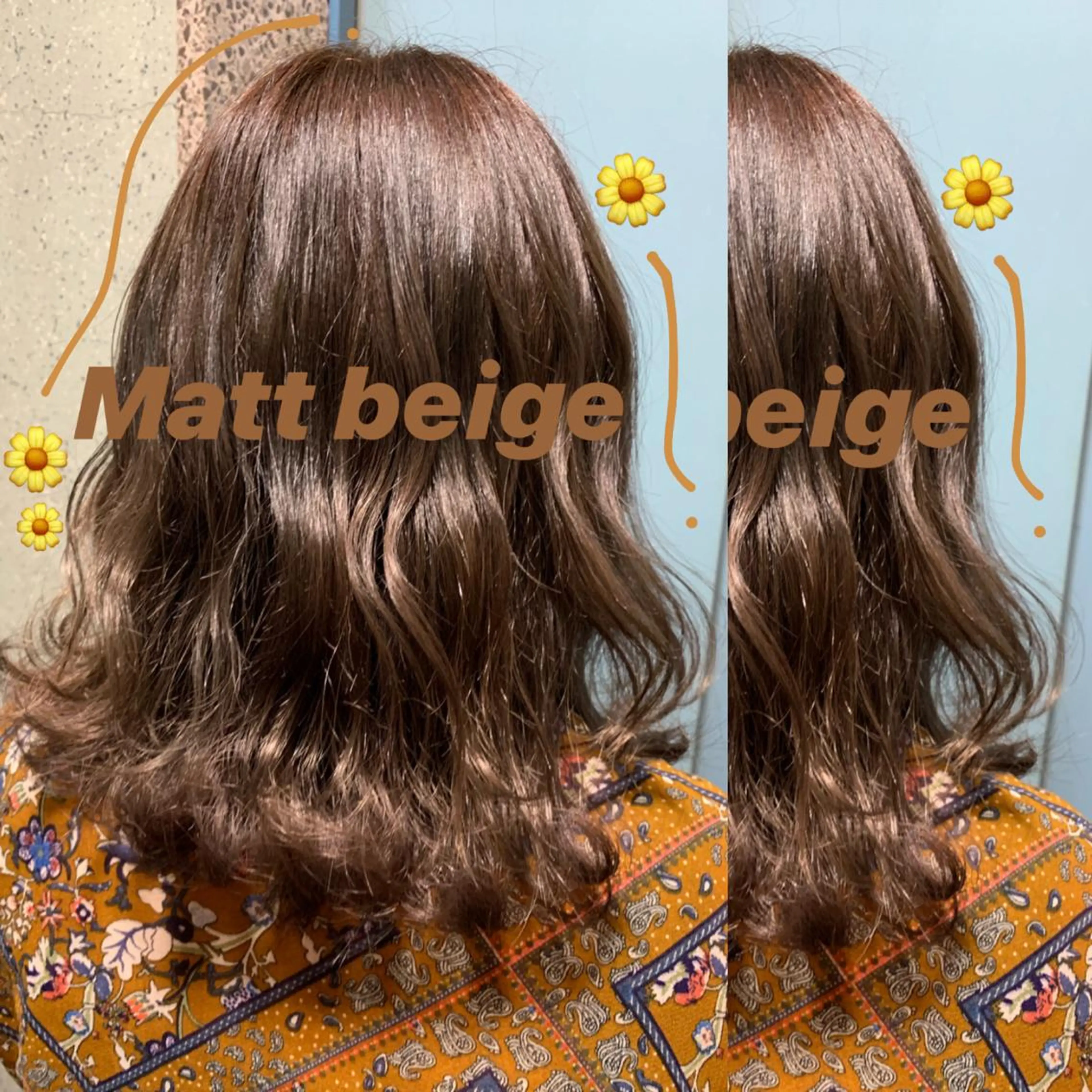 ミディアム カラー ベージュカラー ブリーチ ルラブランシェ所属・🫧美髪カラー🫧 MANAMIのヘアスタイル